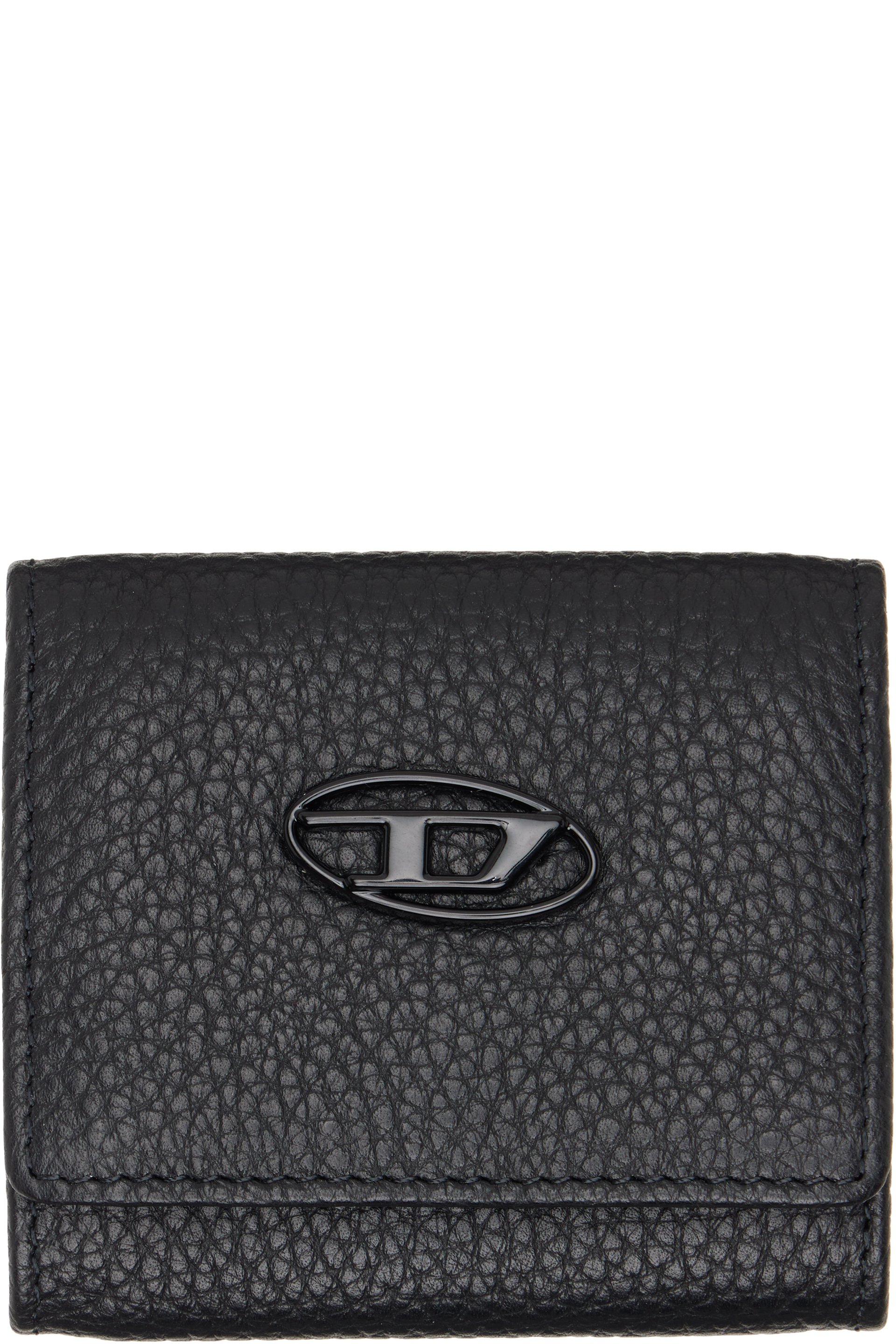 Diesel - Black Grainy Leather Coin Purse