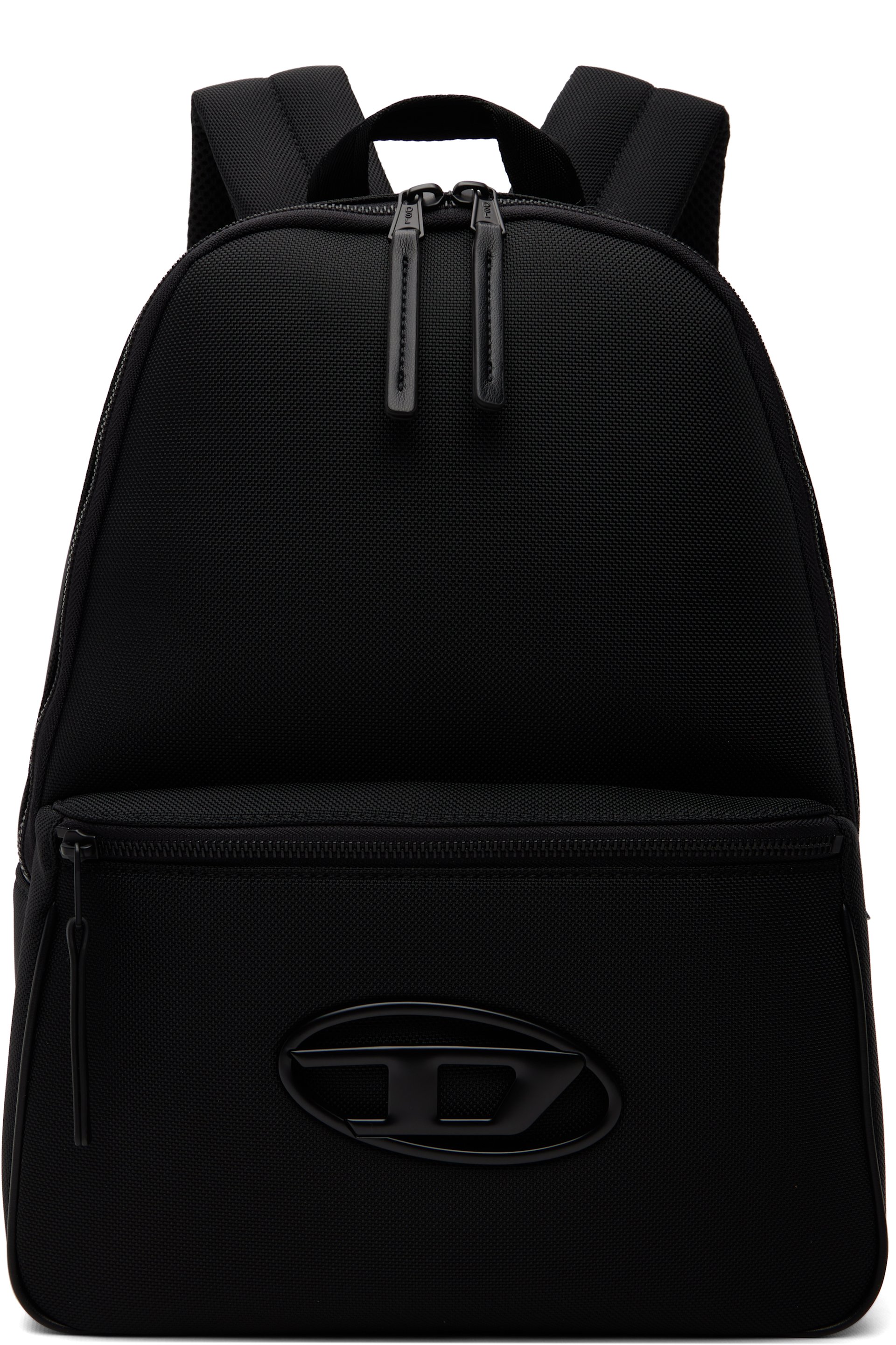 Diesel - Black Holi-D Nylon Oval D Logo Backpack