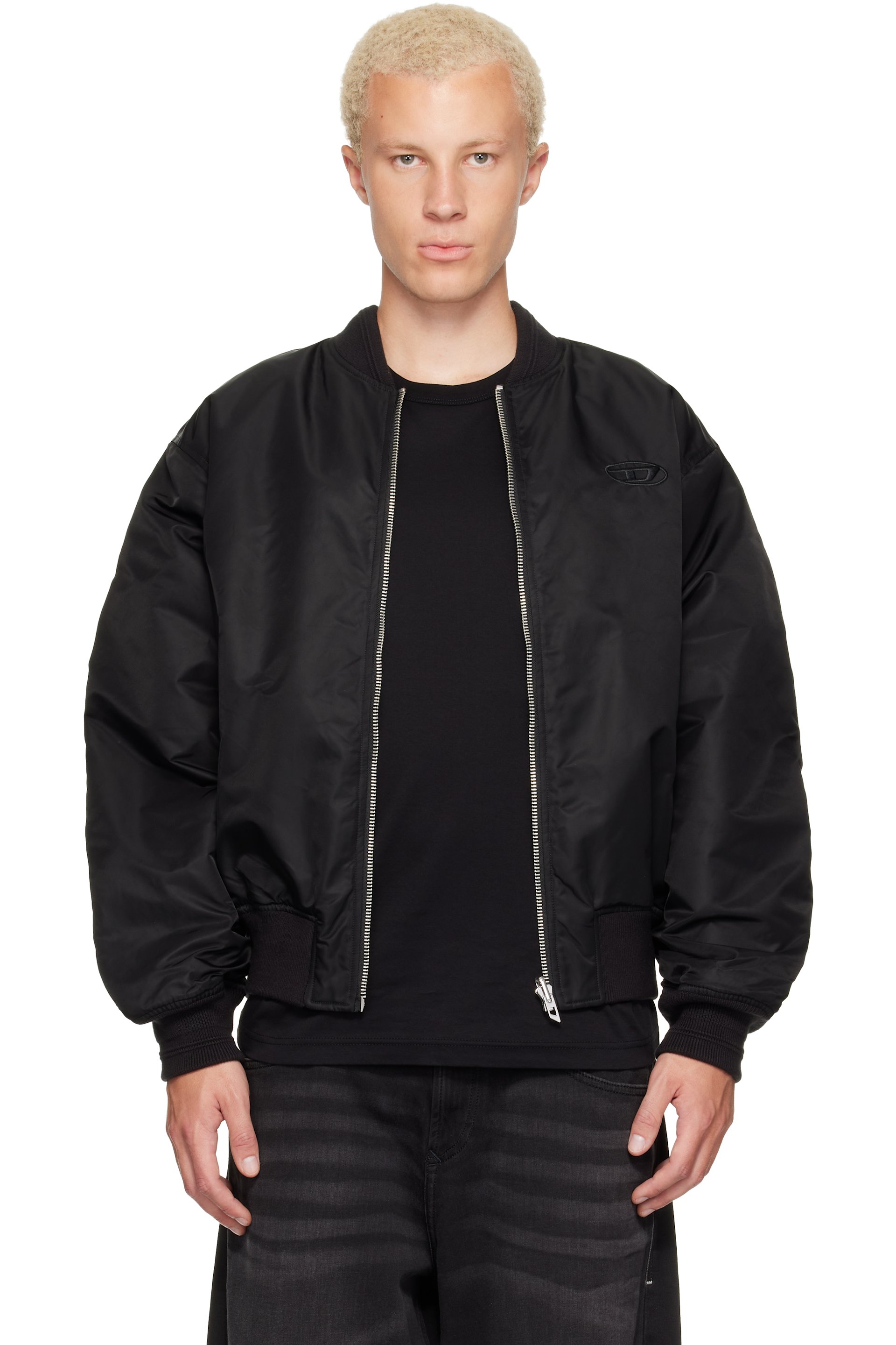 Diesel - Black W-Type-D1 Reversible Bomber Jacket