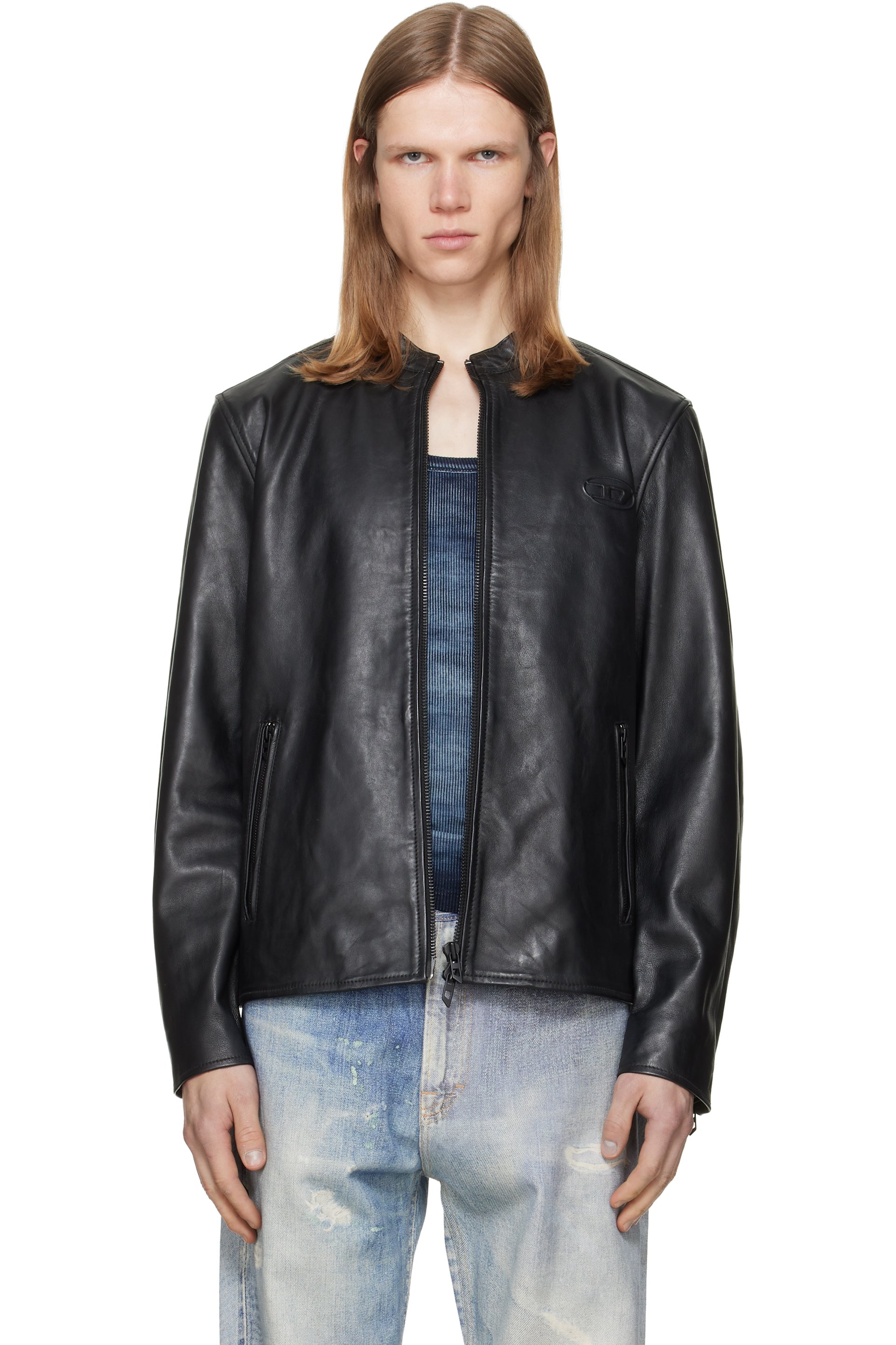 Diesel - Black L-Tad-Wrd Leather Jacket
