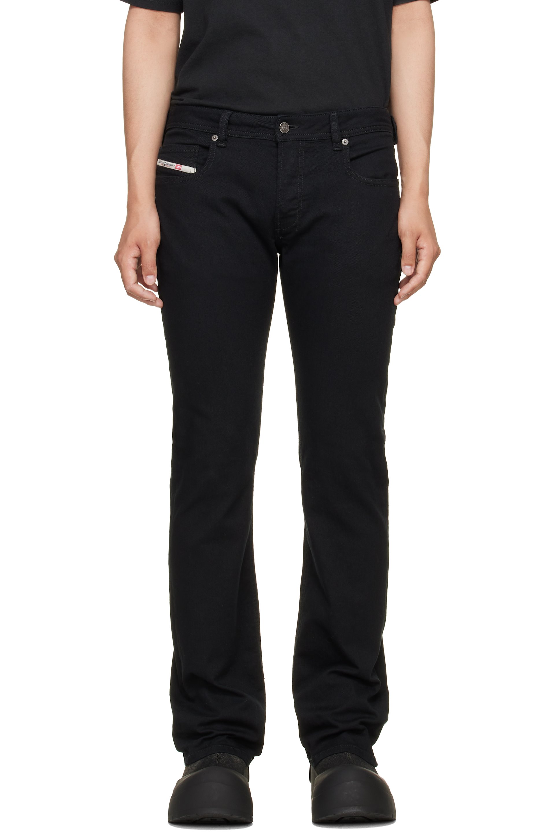 Diesel - Jean semi-évasé 2007 Zatiny noir à taille basse
