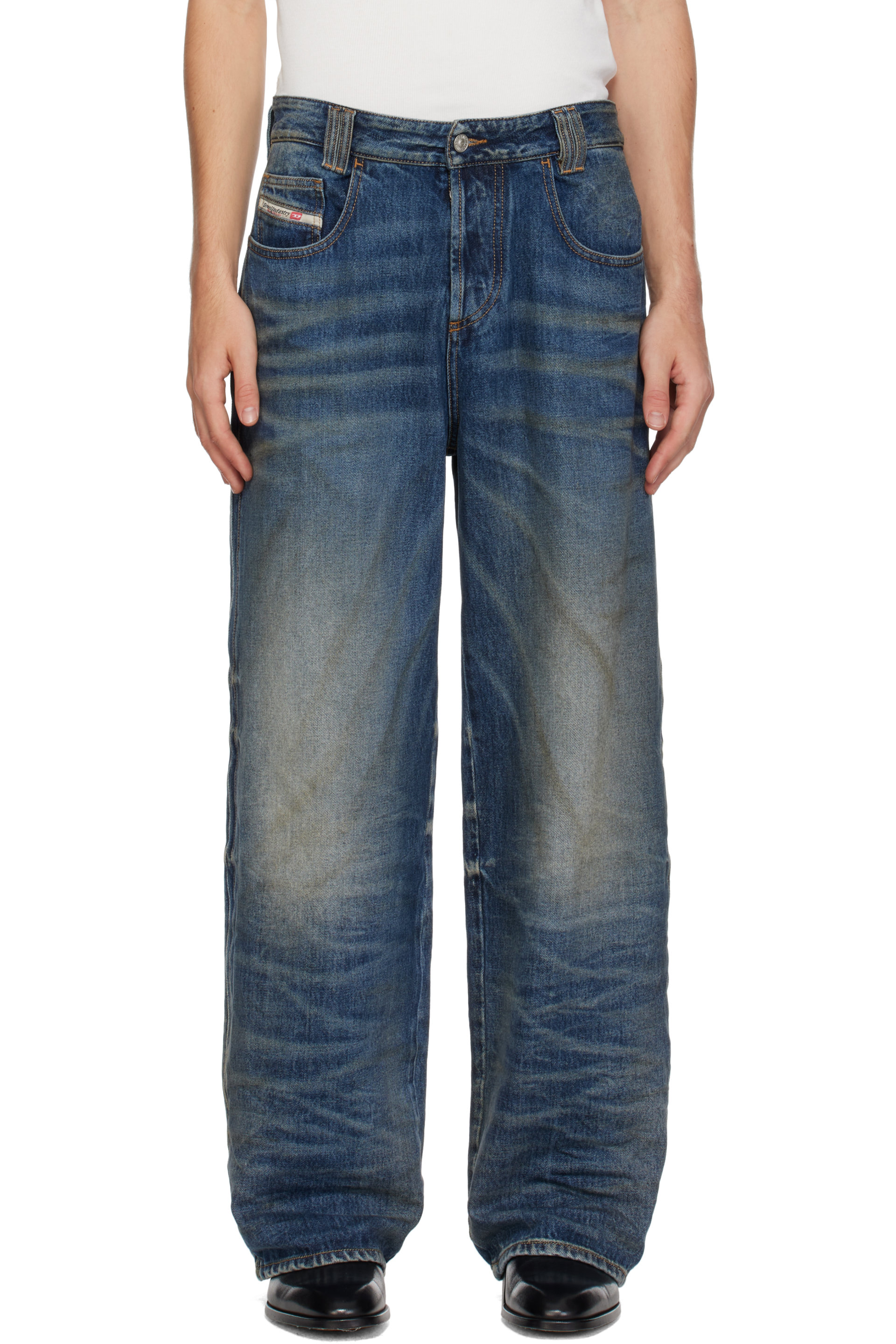 Diesel - Blue Relaxed High-Waist 1982 D-Hakou Jeans