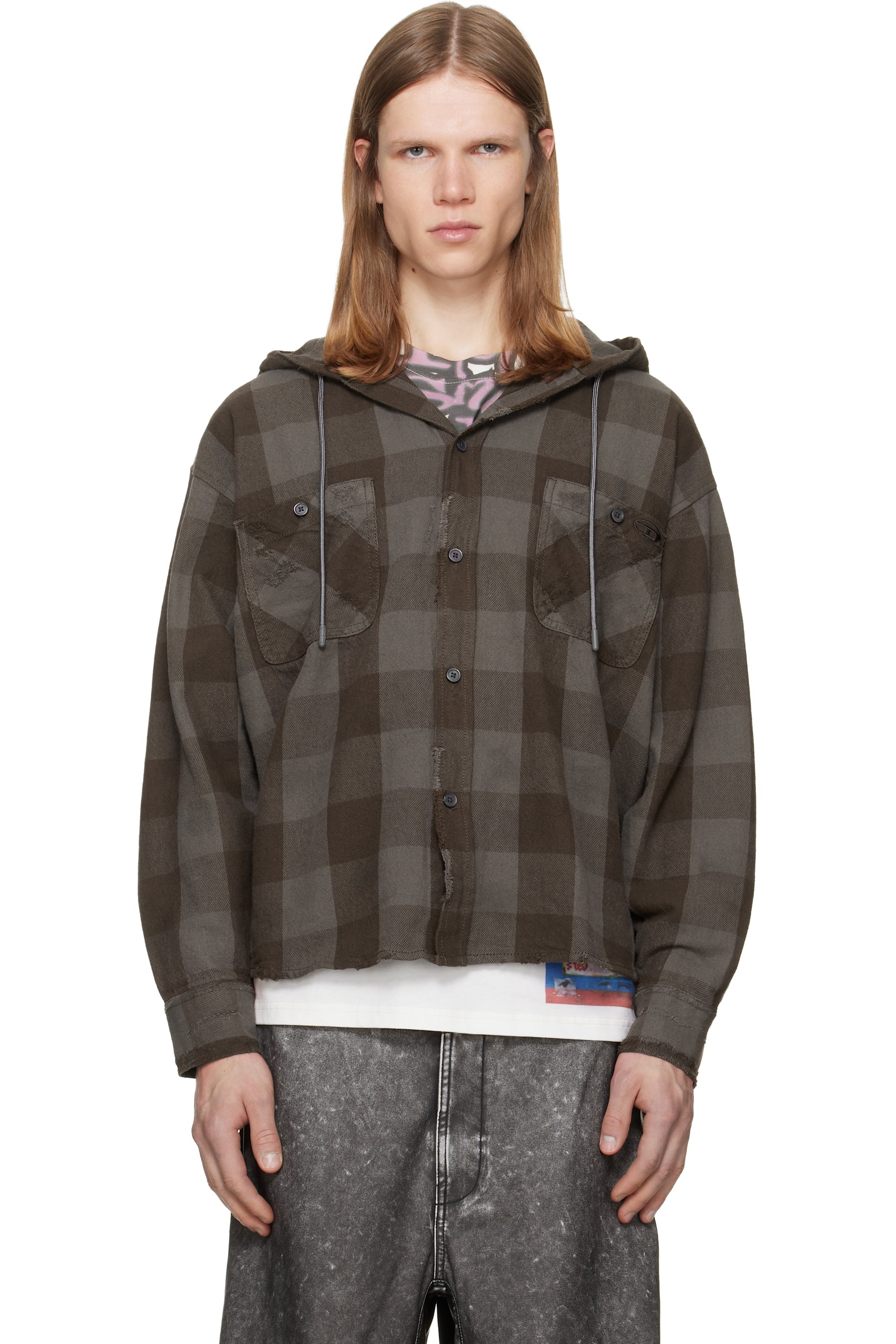 Diesel - Brown S-Drum-Hoody Shirt