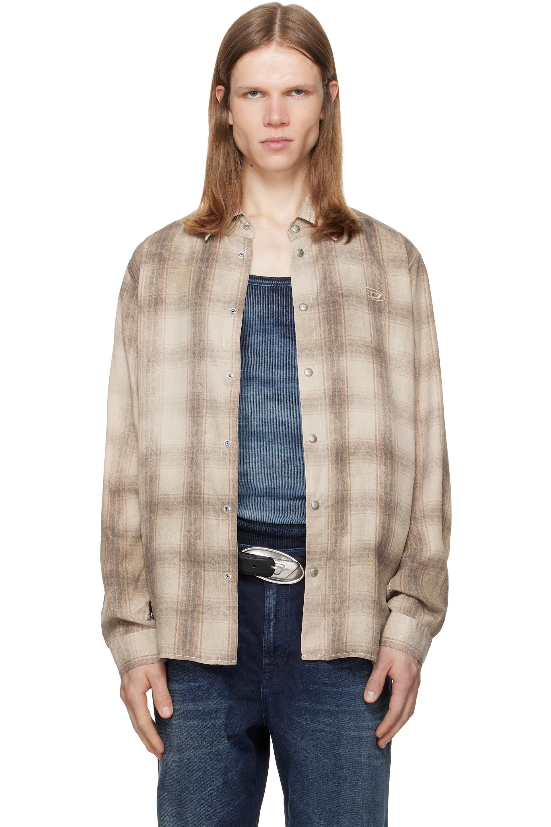 Diesel - Brown & Beige S-Simply-Jmcm Shirt