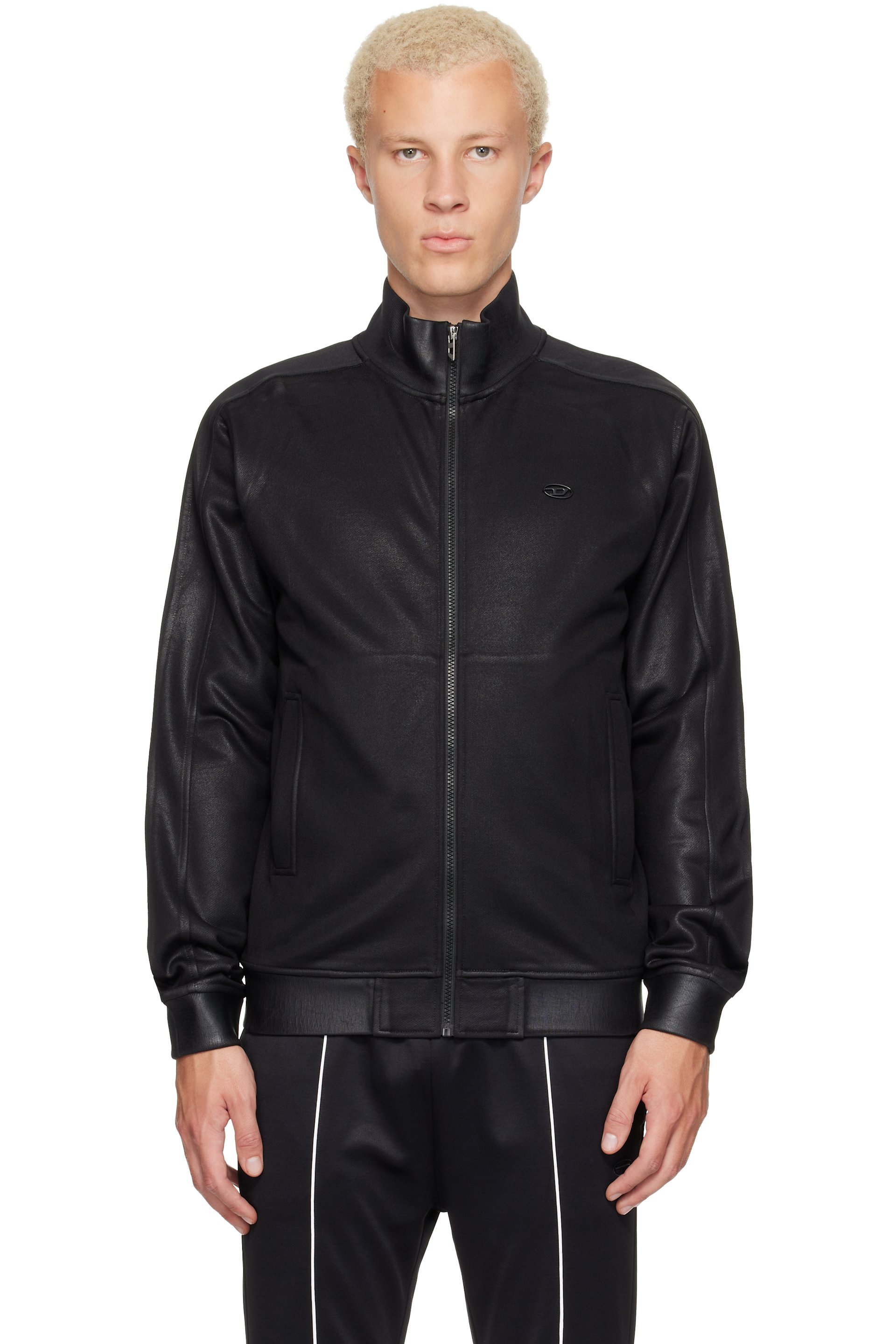 Diesel - Black S-Glossy Zip Sweater
