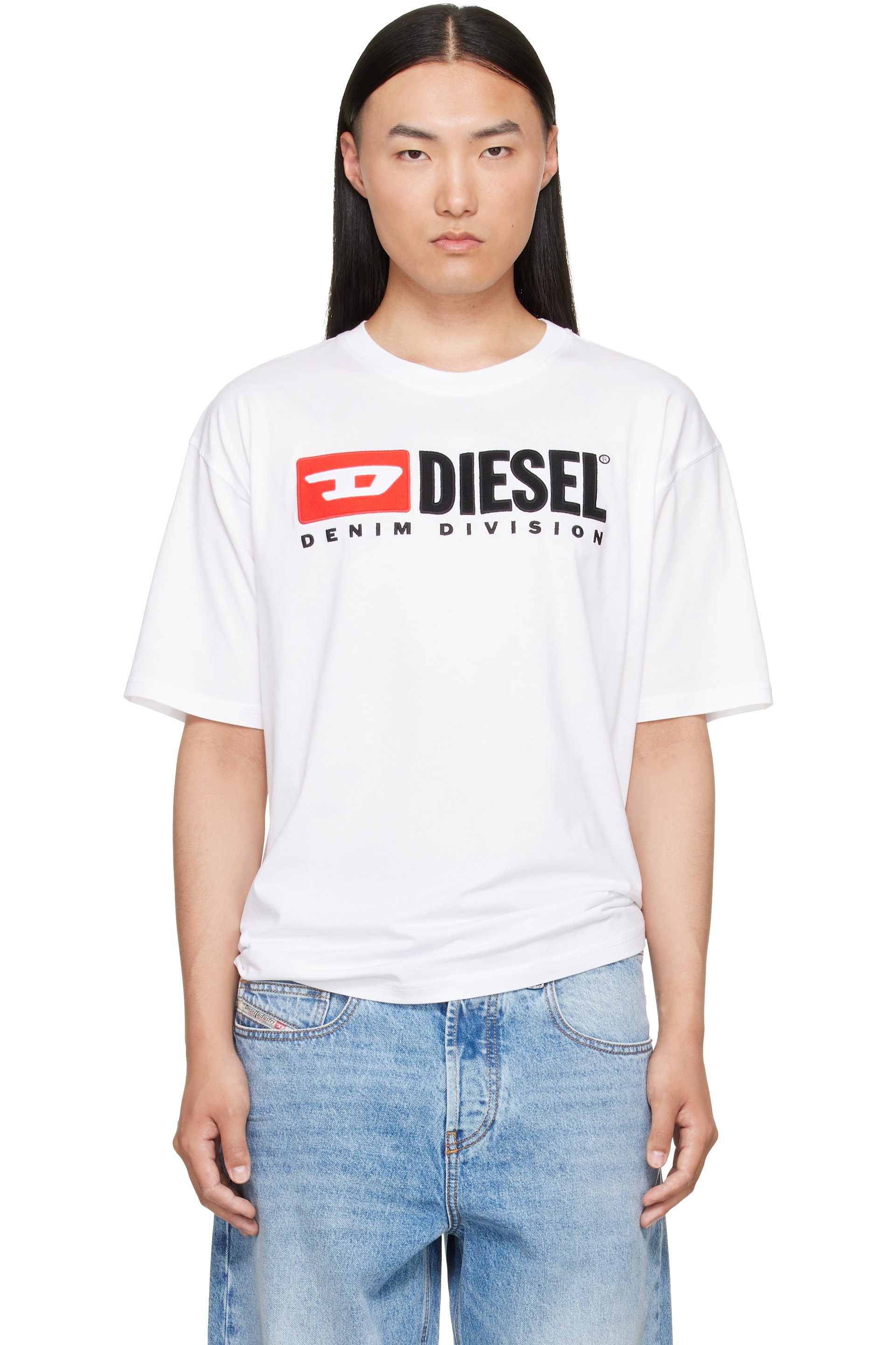 Diesel - White Diesel Patch Logo T-shirt