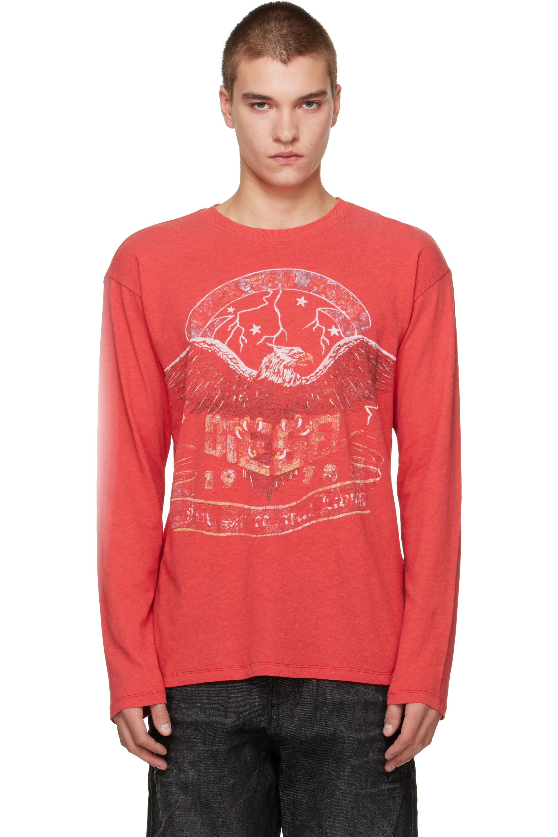 Diesel - Red T-Geri-LS Shirt