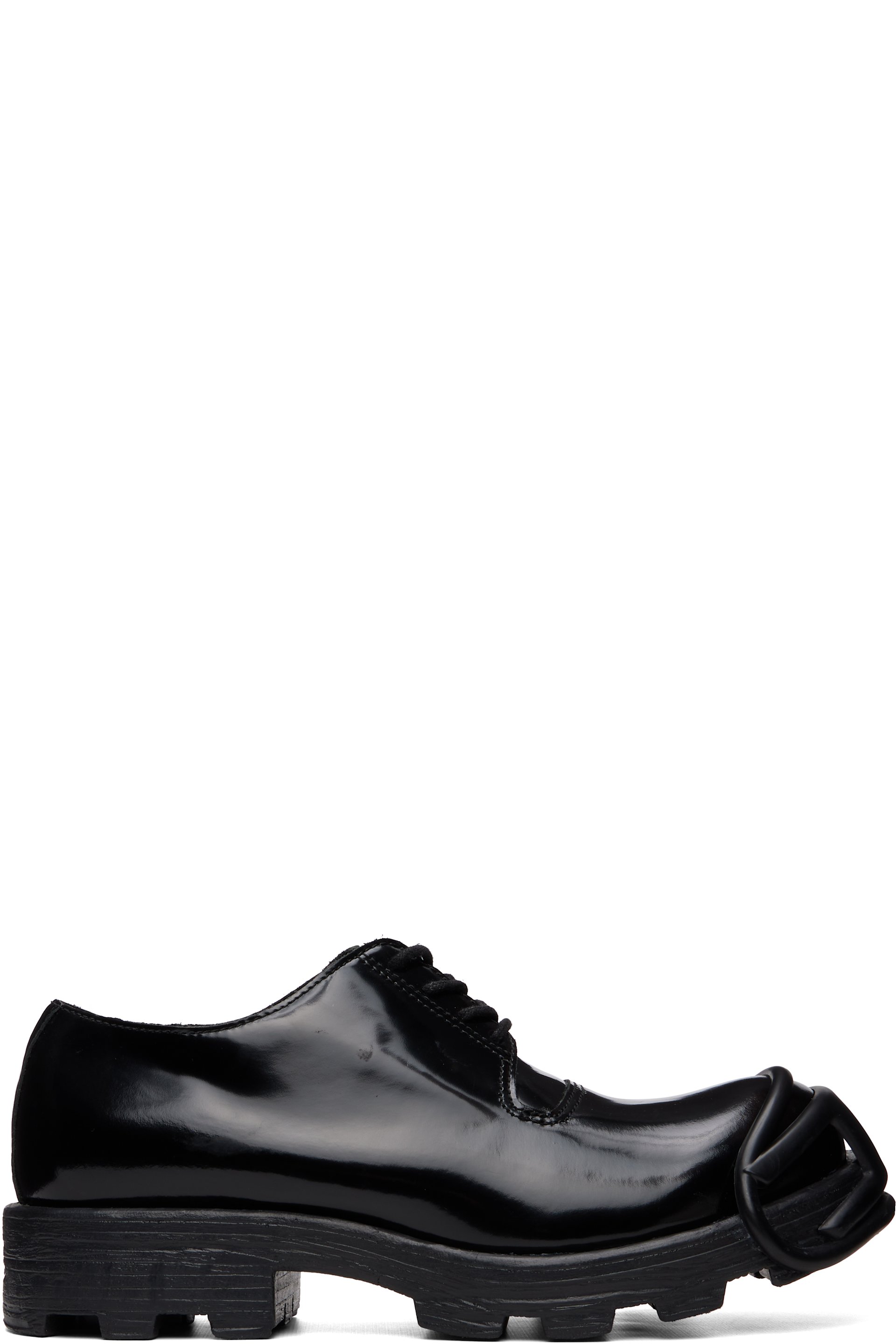 Diesel - 黑色 D-Hammer-Leather Lace-Up 牛津鞋