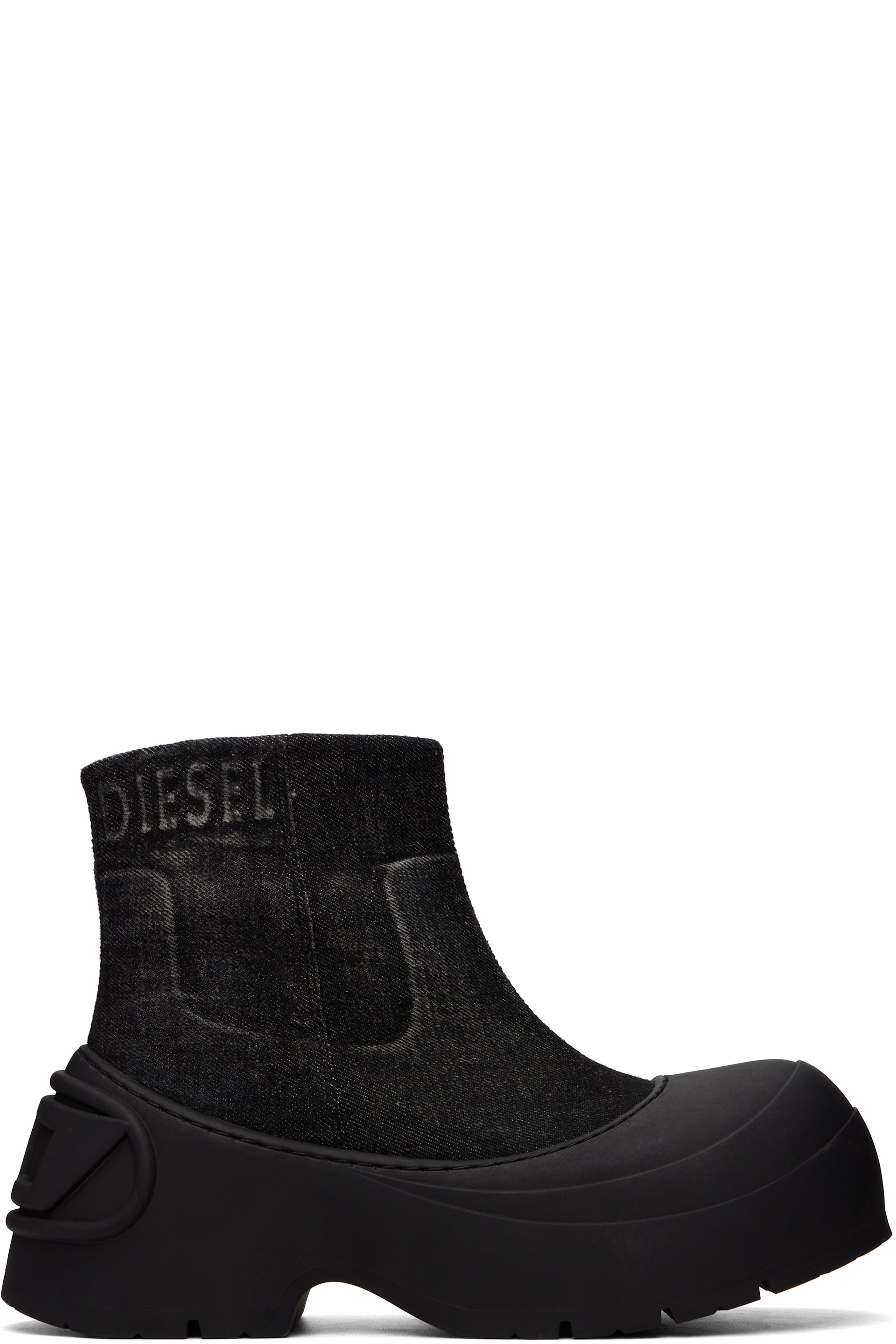 Diesel - Black D-Donald Denim Ankle Boots