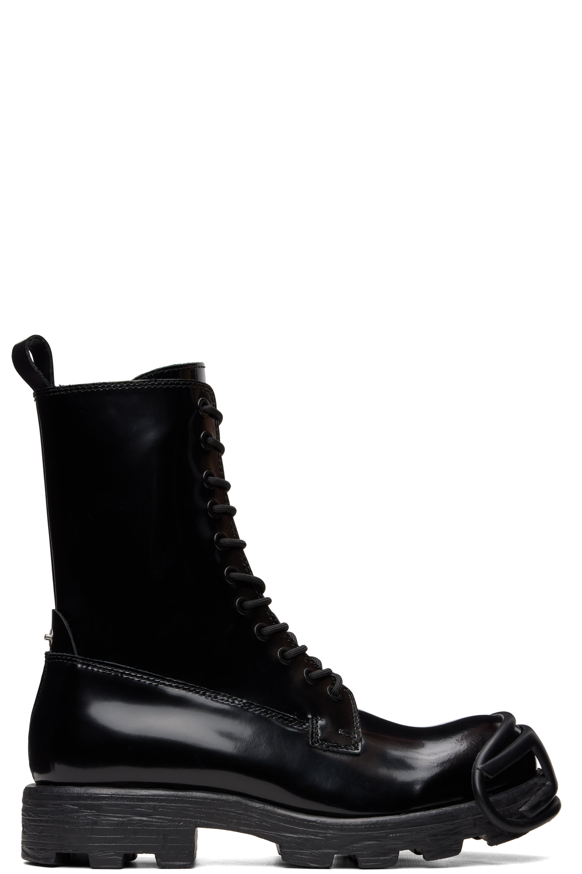 Diesel - Black Oval D Toe Guard D-Hammer-Leather Boots