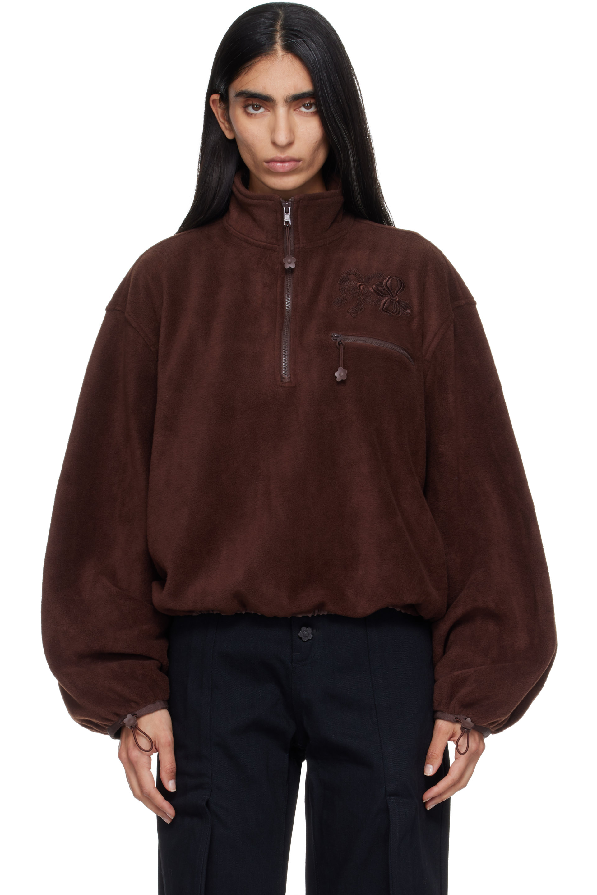 Cecilie Bahnsen - Pull de style anorak Frederik brun