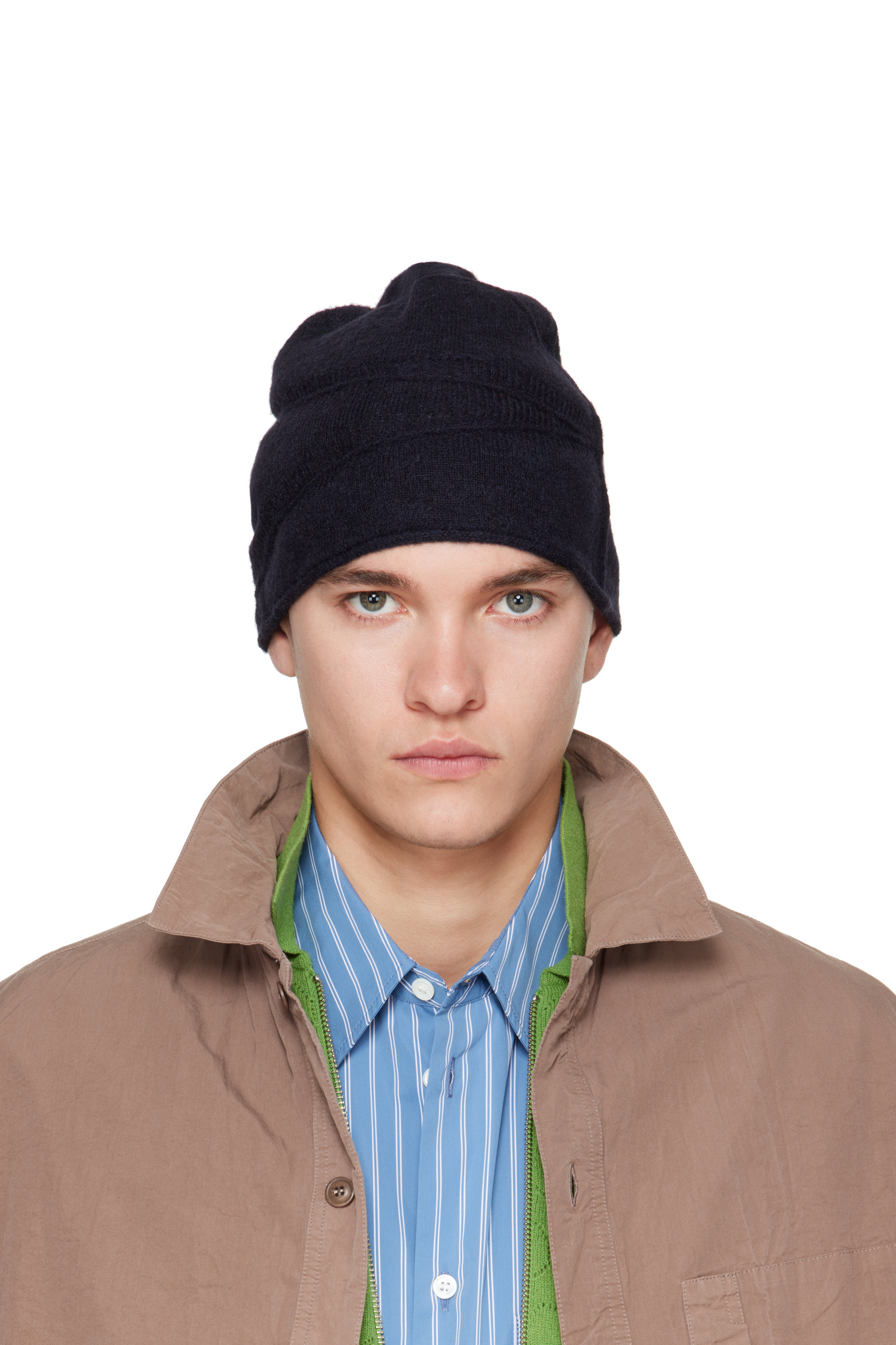 CASEY CASEY - Navy Alpawo Beanie