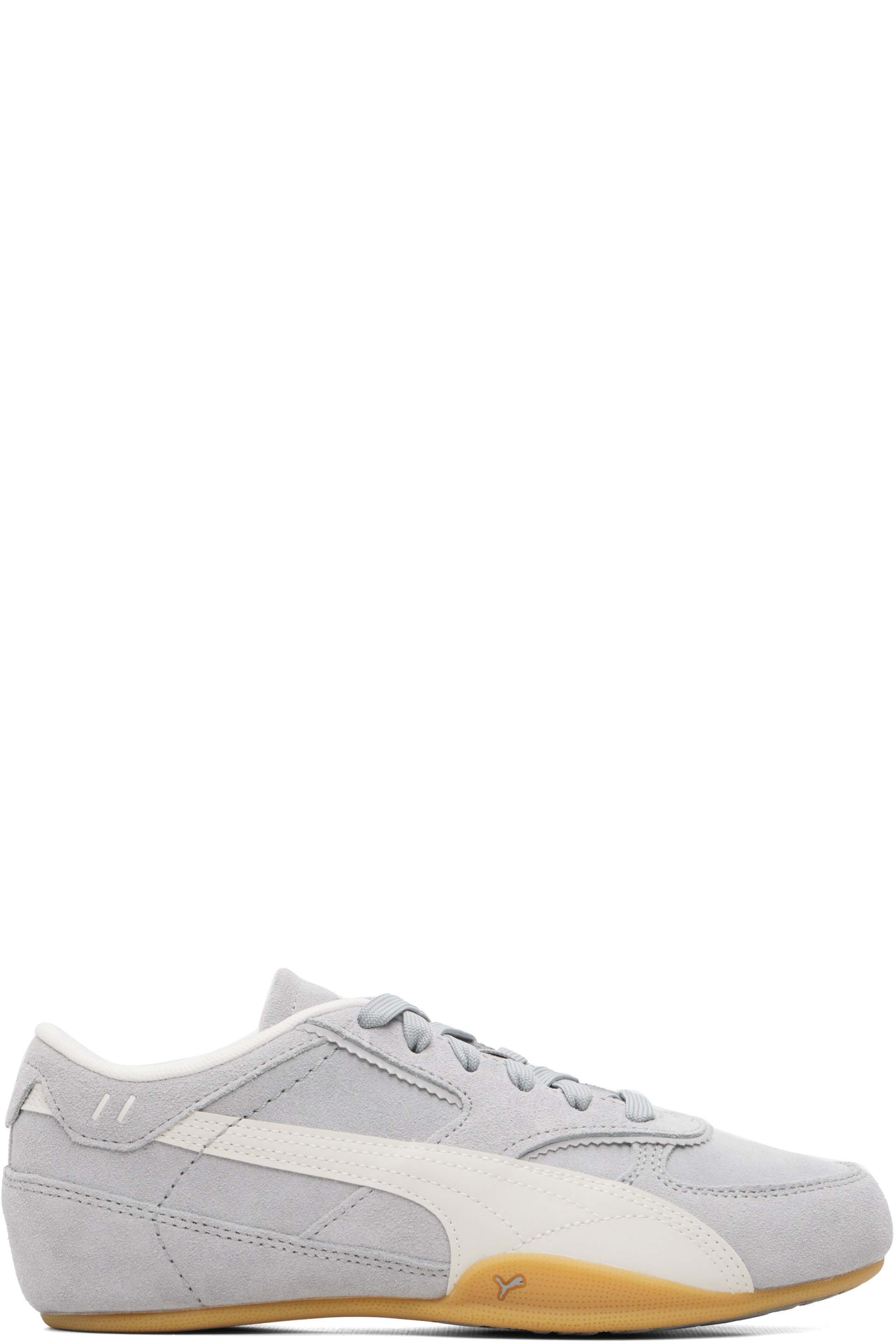 PUMA - Gray Bella Mina Suede Sneakers