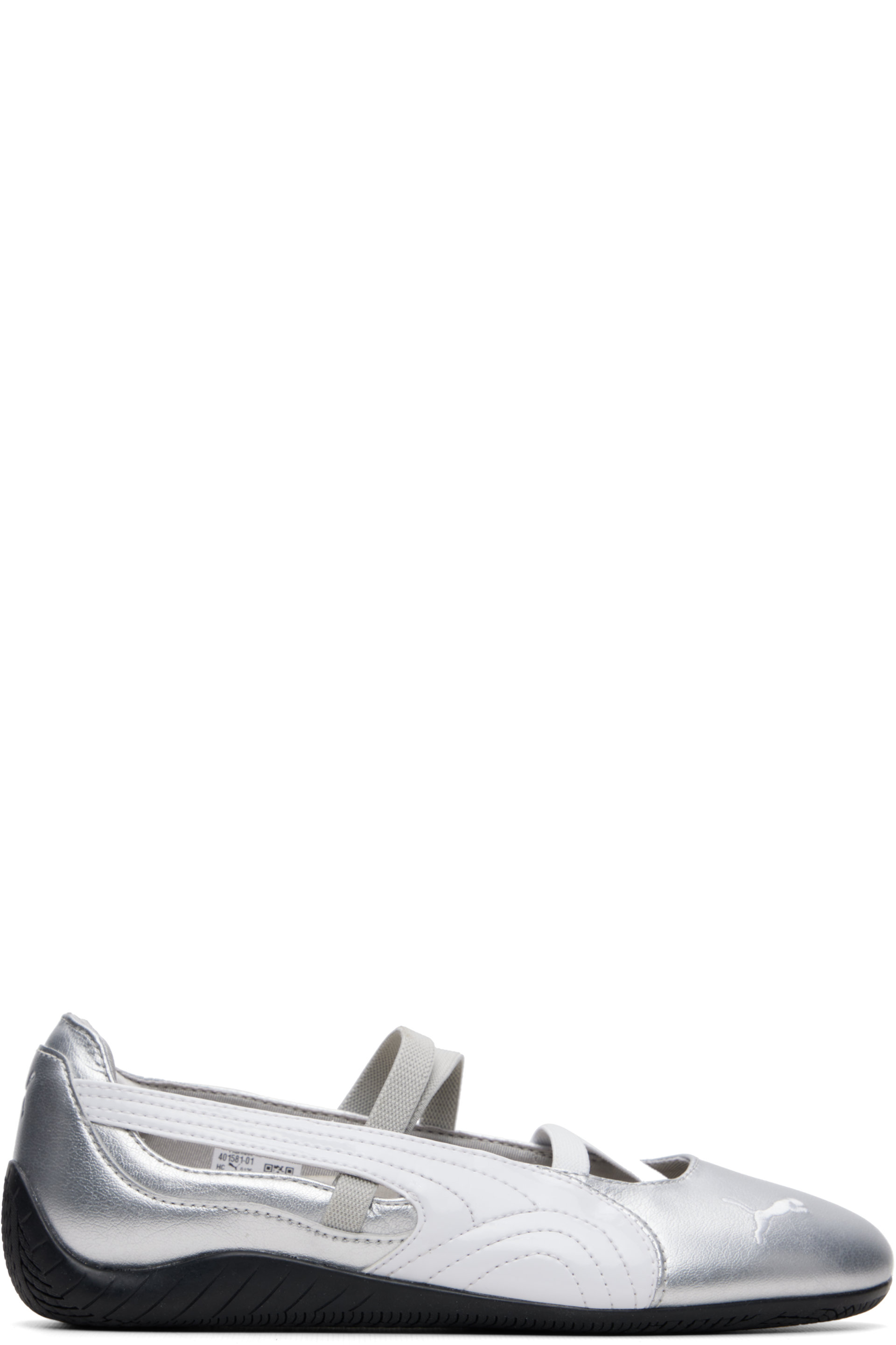 PUMA - Baskets de style ballerine Speedcat argenté métallique