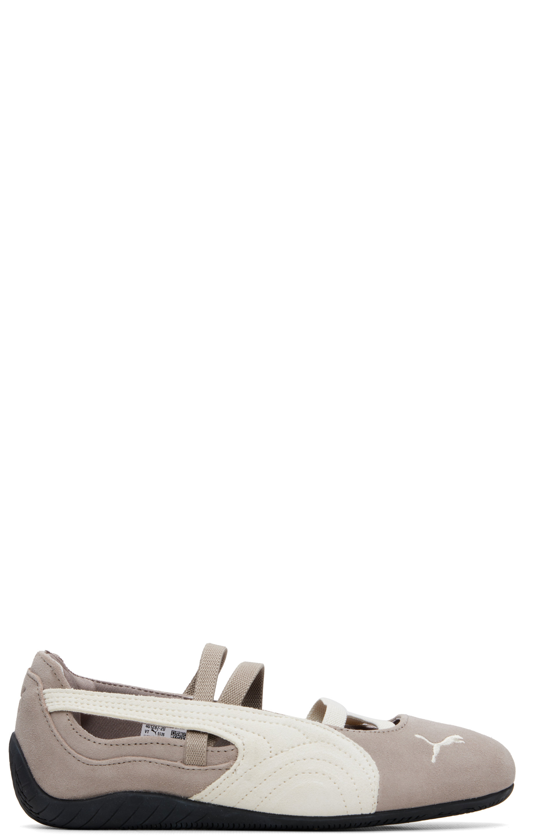PUMA - Baskets de style ballerine Speedcat blanches en suède
