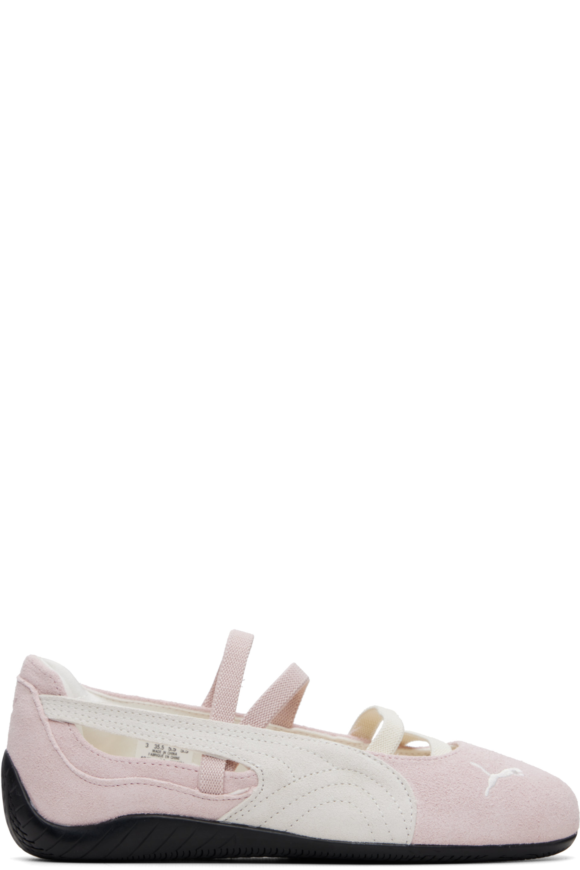 PUMA - Baskets de style ballerine Speedcat roses en suède