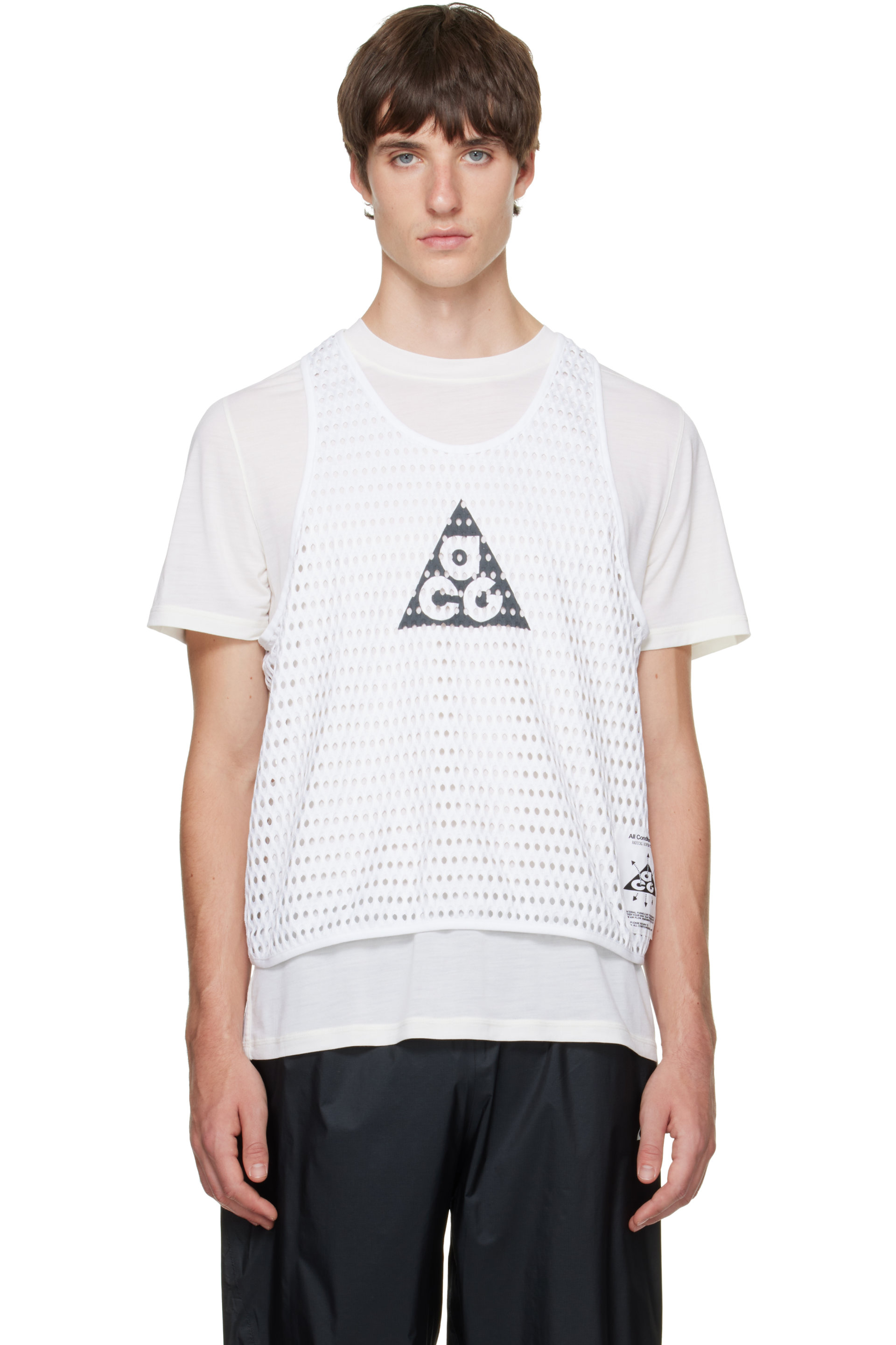 Nike - Débardeur blanc en filet Radical AirFlow à logo ACG