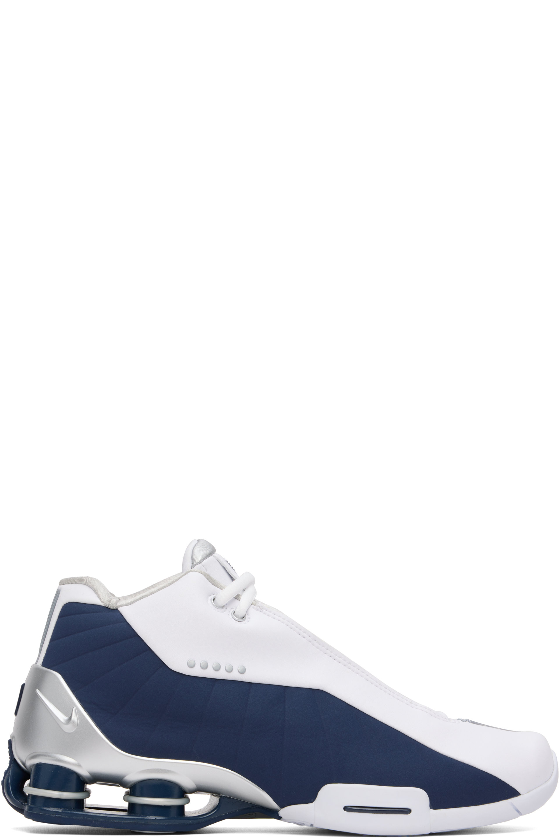 Nike - White & Navy Shox BB4 Sneakers