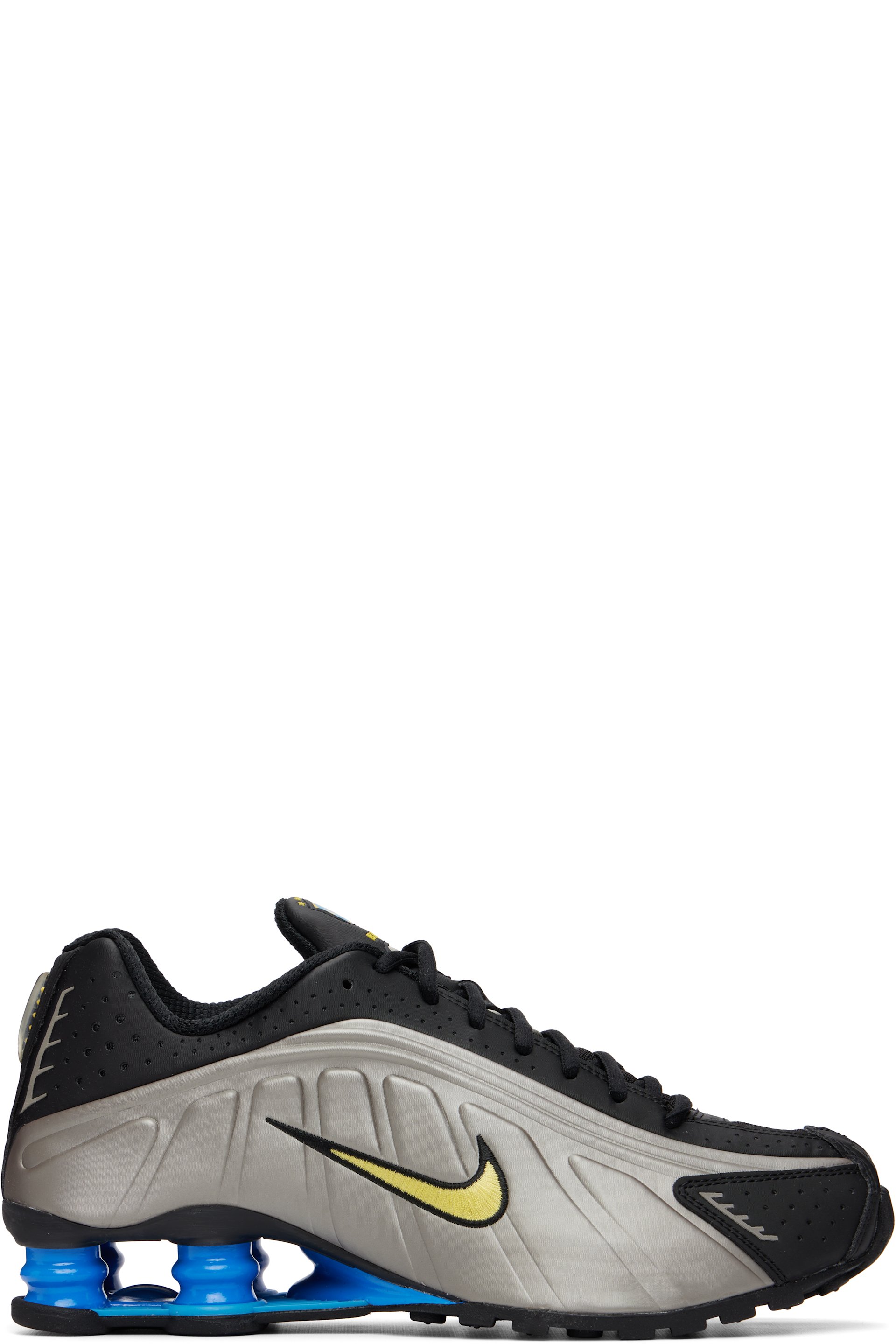 Nike - Baskets R4 gris et noir à empiècements Nike Shox