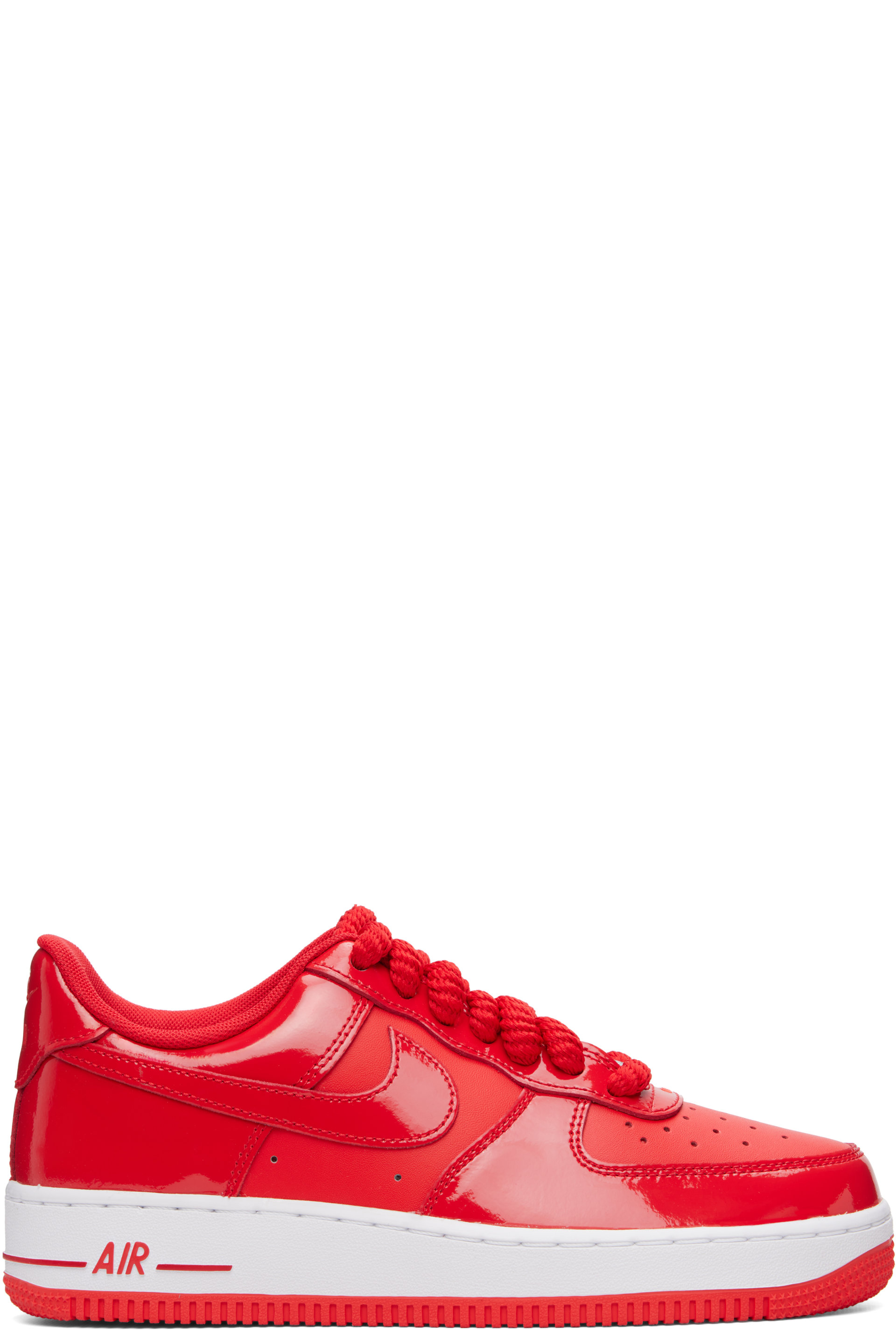 Nike - 红色 Air Force 1 '07 LV8 运动鞋