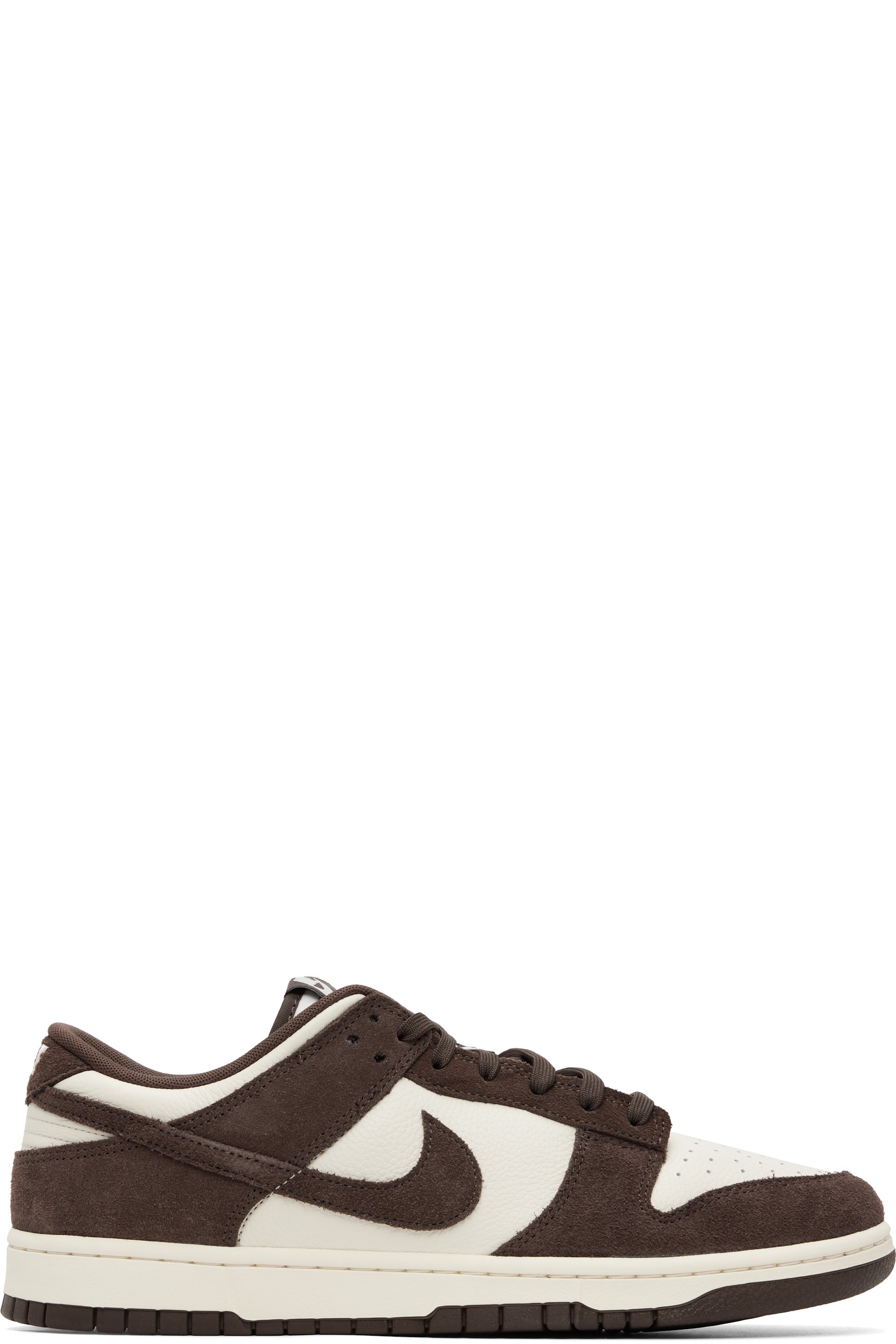 Nike - Baskets basses rétro Dunk brun et blanc cassé édition spéciale
