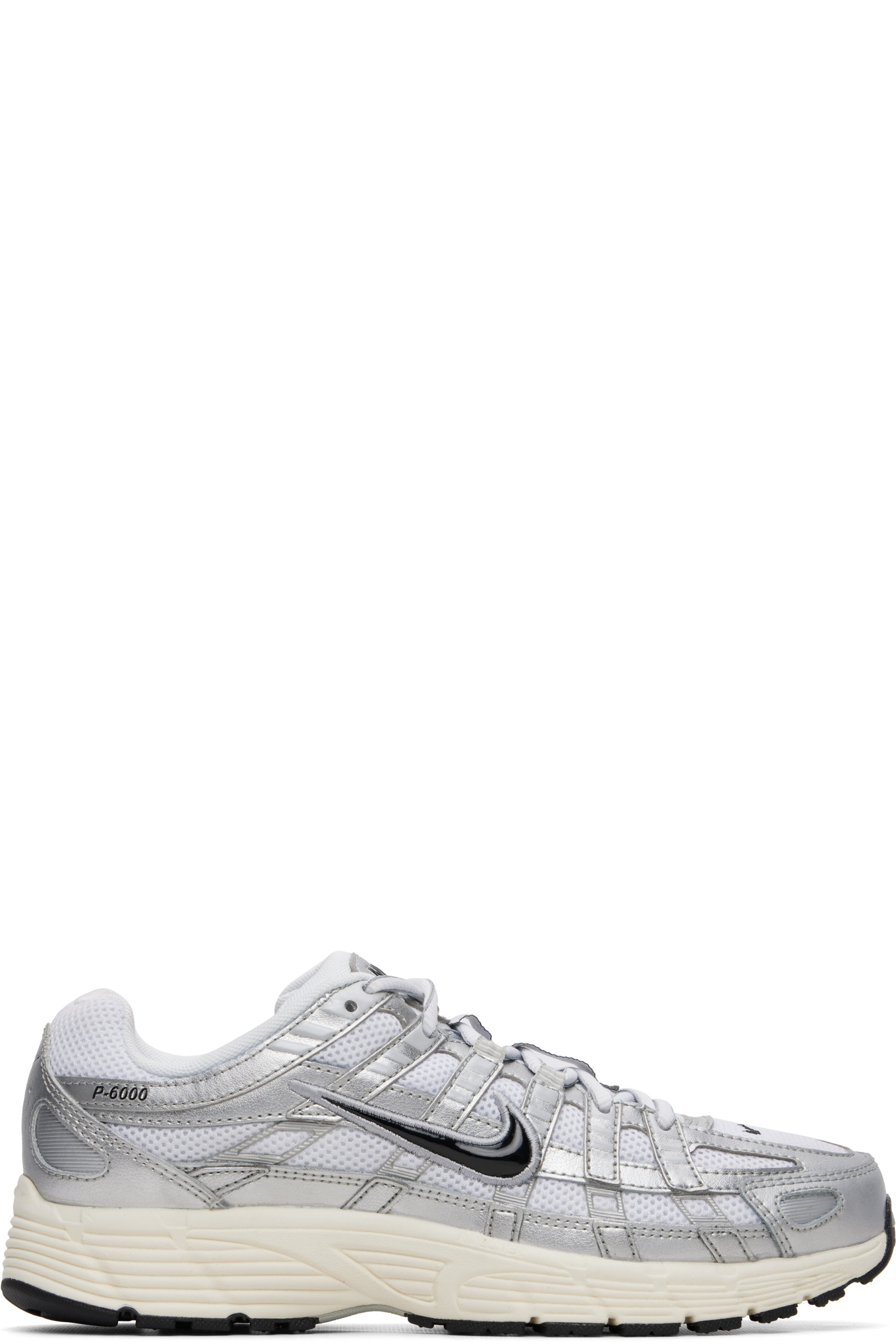 Nike - White & Silver P-6000 Sneakers