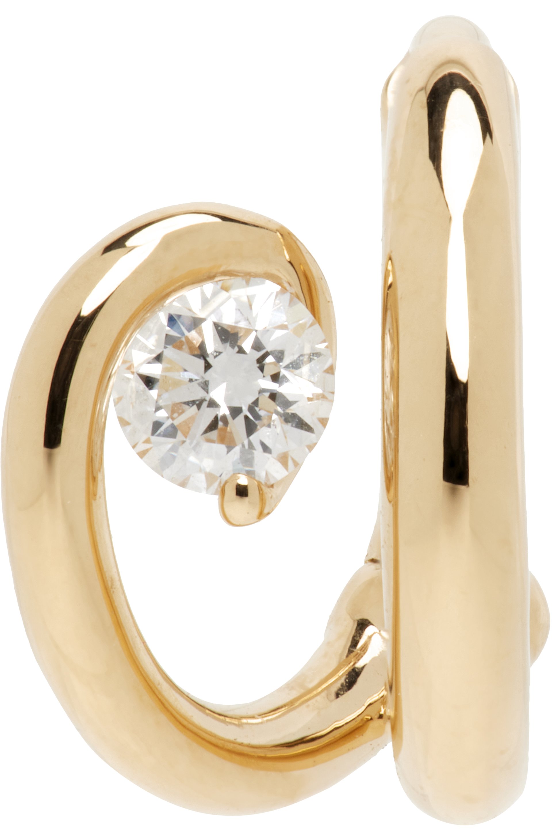 C.Chesnais - Serti Sculpté Single Hoop Earring