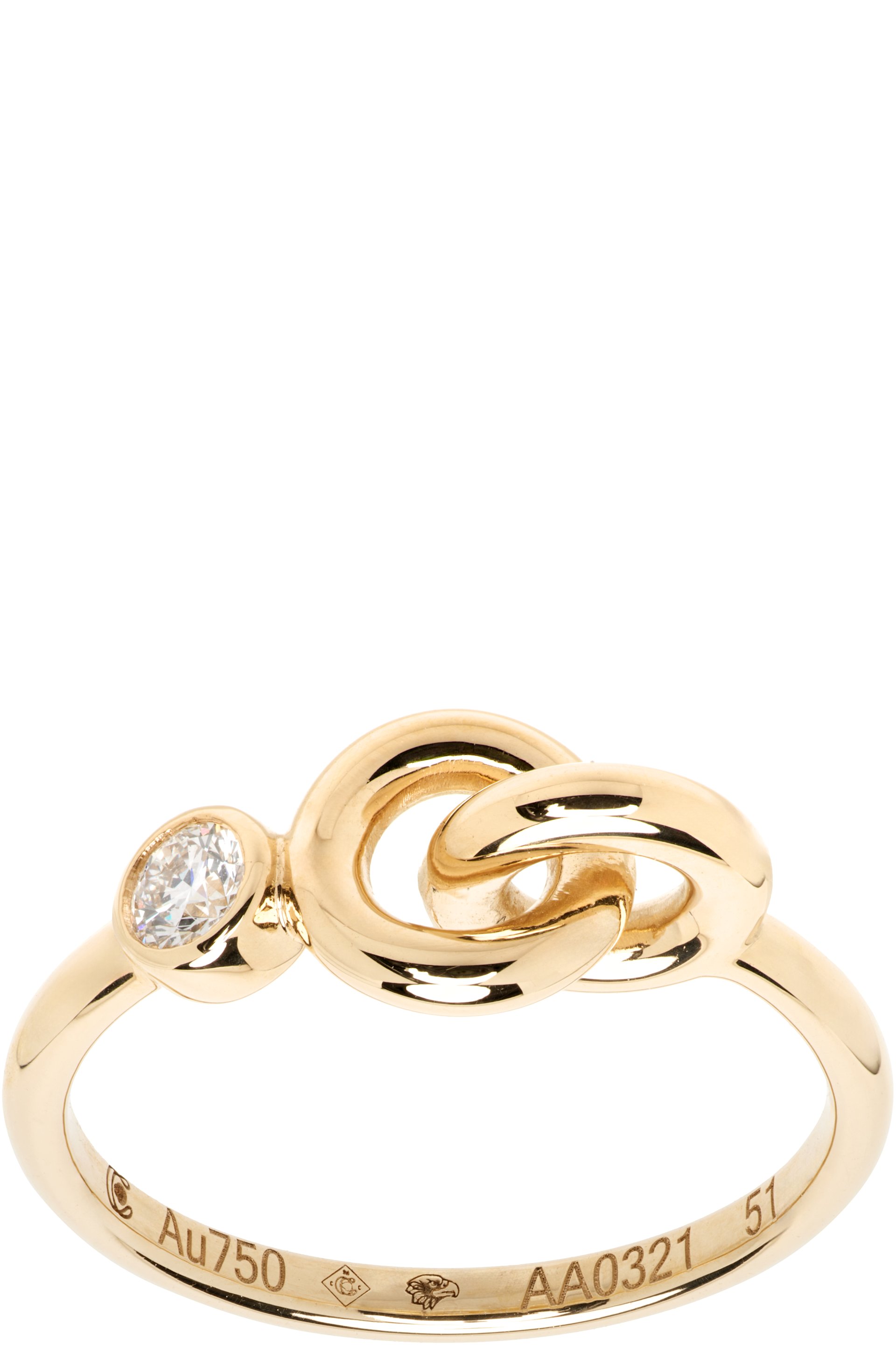 C.Chesnais - Bague à pendentif à deux maillons