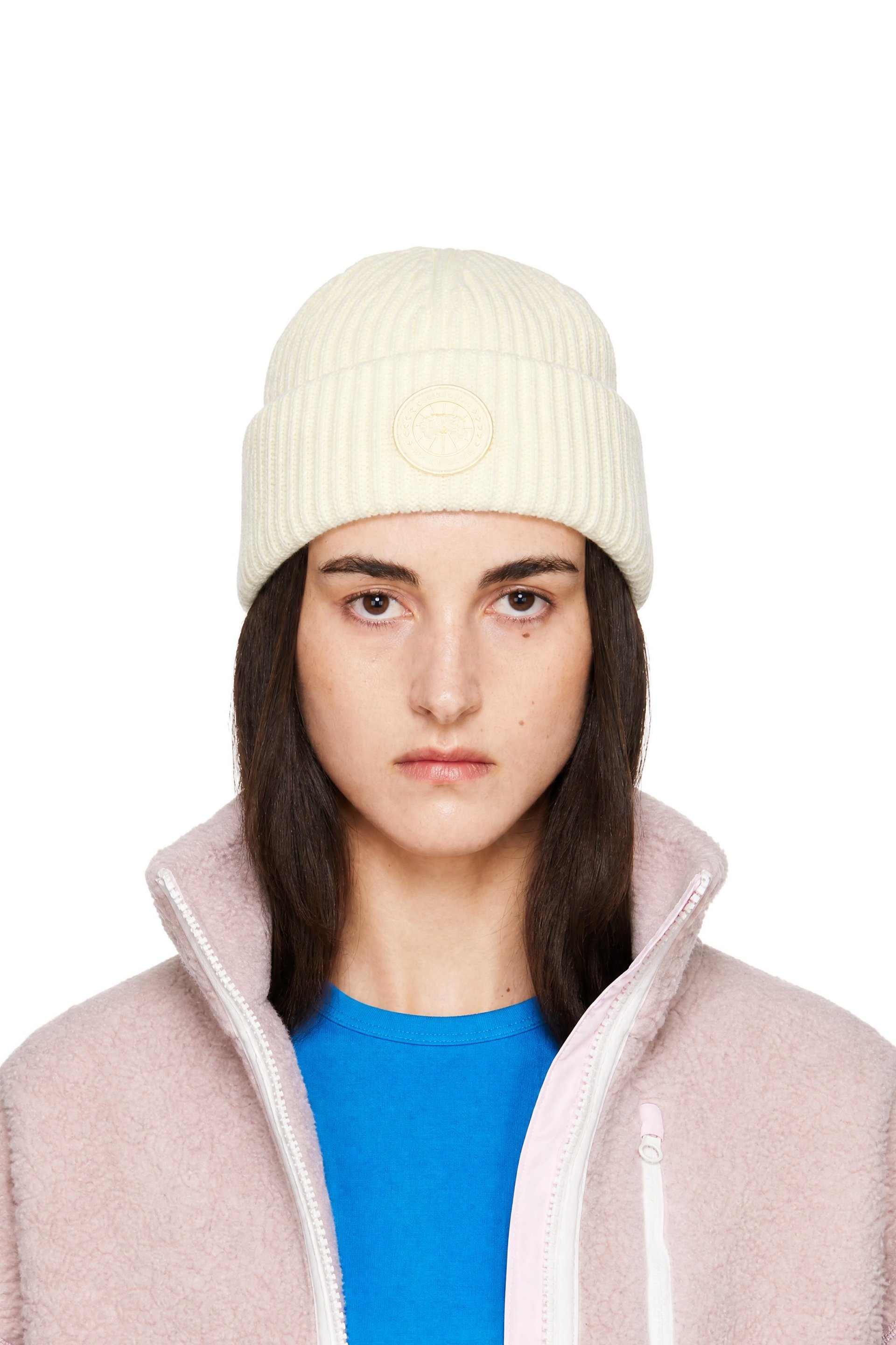 Canada Goose - Off-White Cashmere Blend Double Fold Beanie