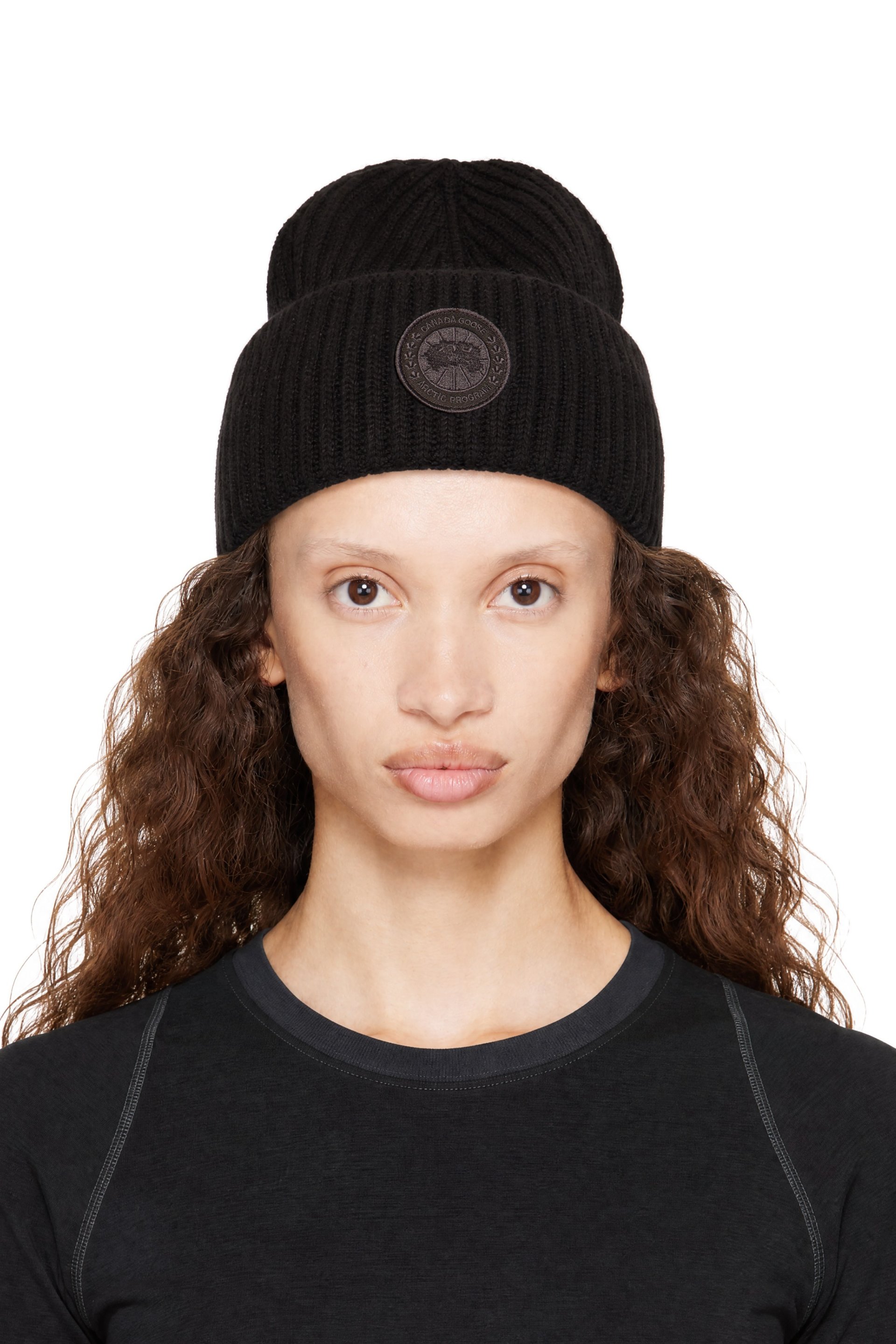Canada Goose - Brown Cashmere Blend Double Fold Beanie