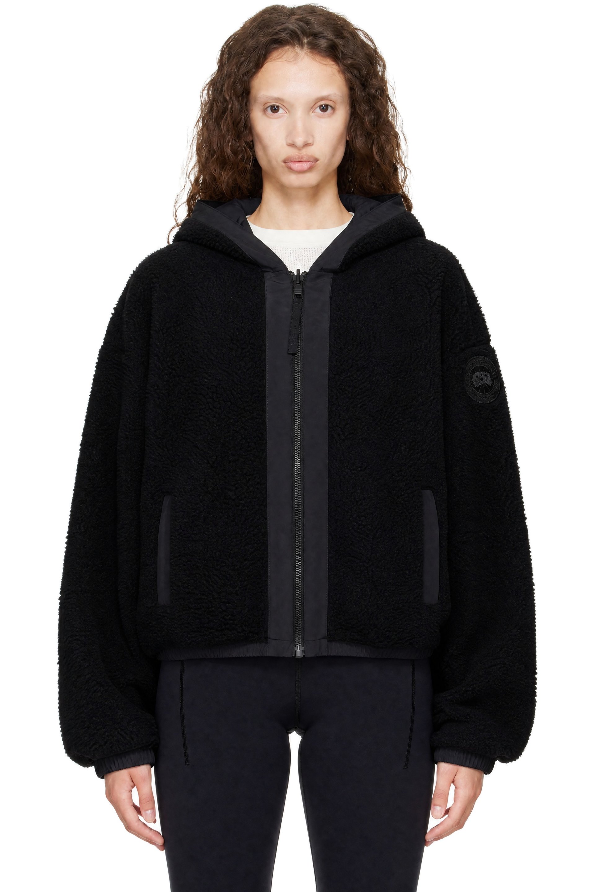 Canada Goose - Black Alberni Fleece Reversible Bomber Jacket