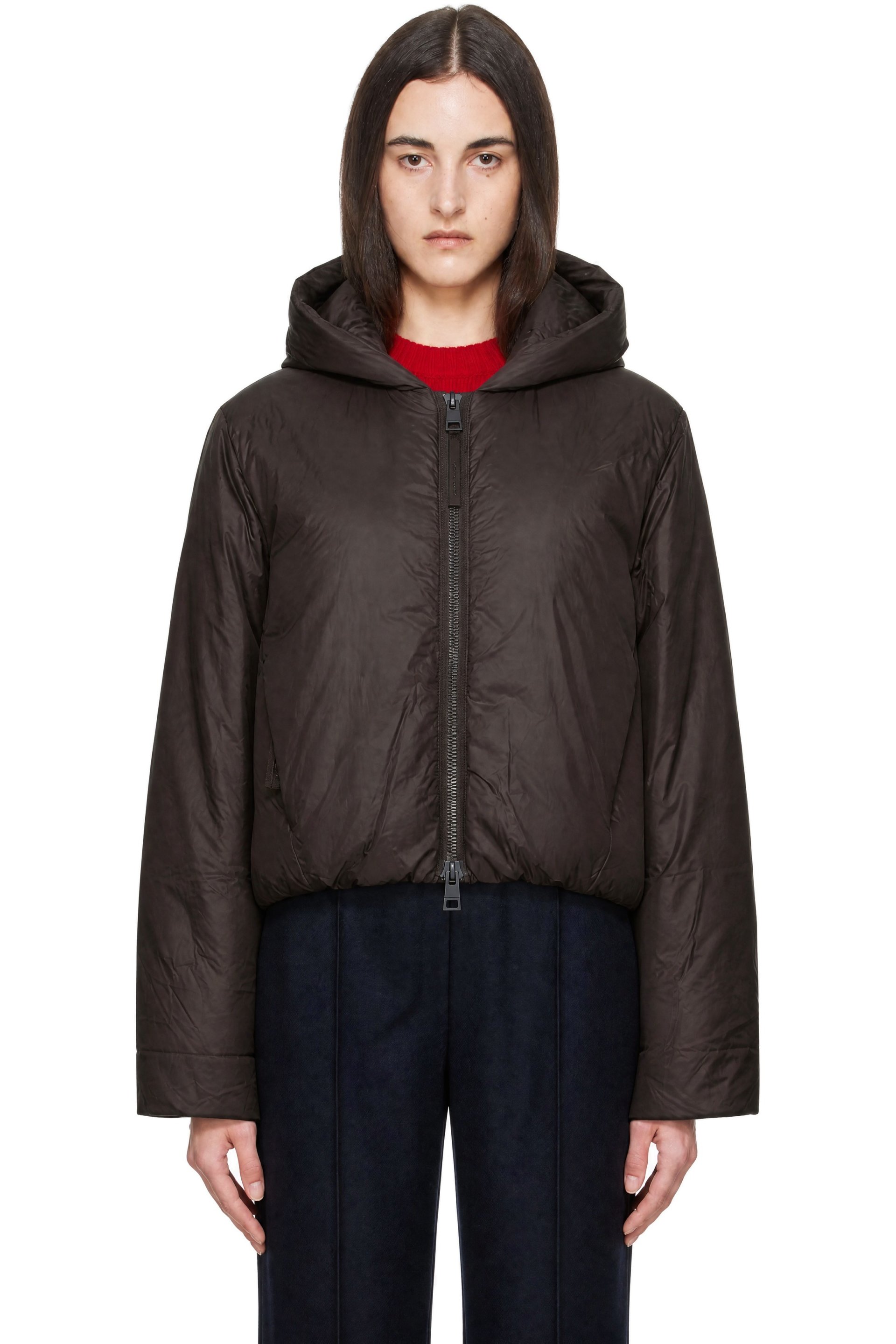 Canada Goose - Blouson Elba brun rembourré en duvet