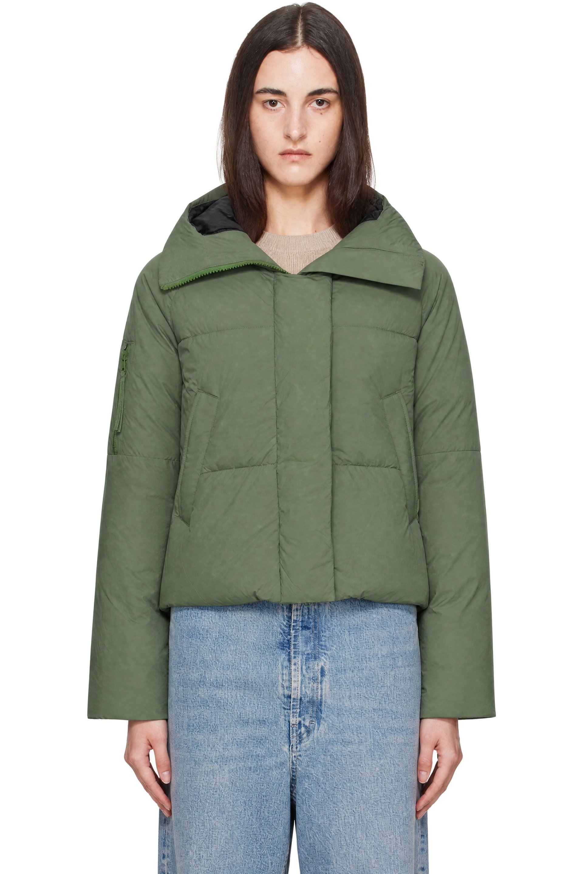 Canada Goose - Blouson matelassé Chilliwack kaki rembourré en duvet