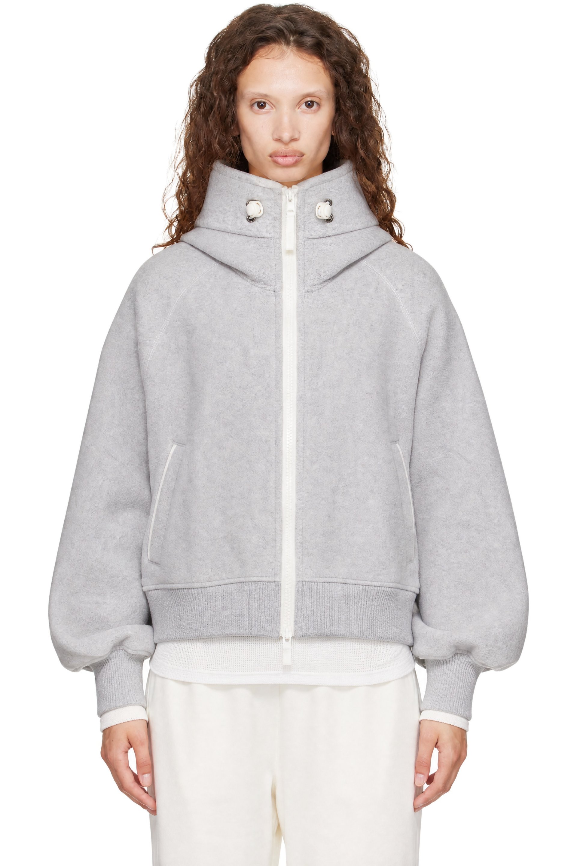 Canada Goose - Gray Chilliwack Fleece White Disc Bomber Jacket