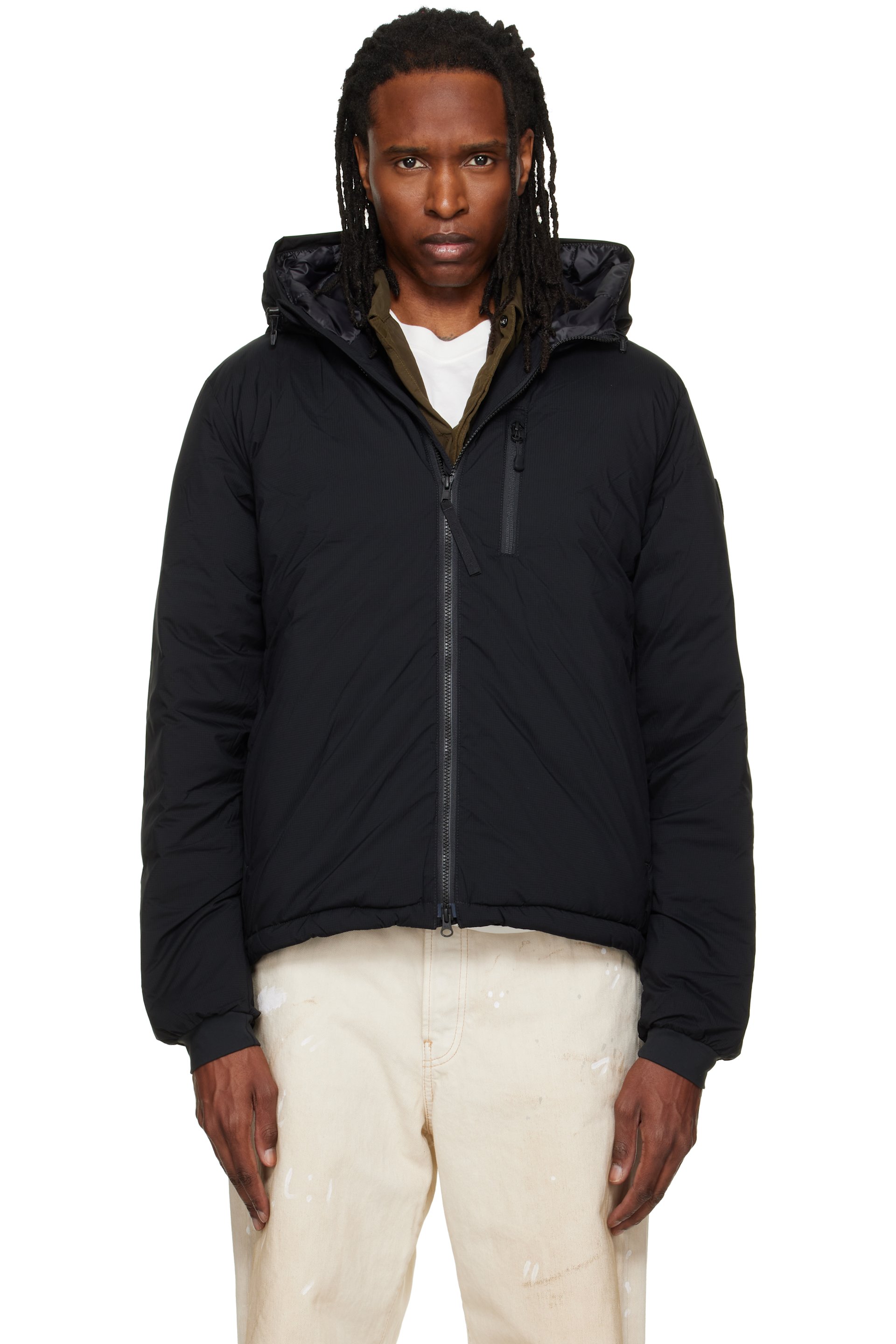 Canada Goose - 黑色 Lodge 连帽羽绒夹克