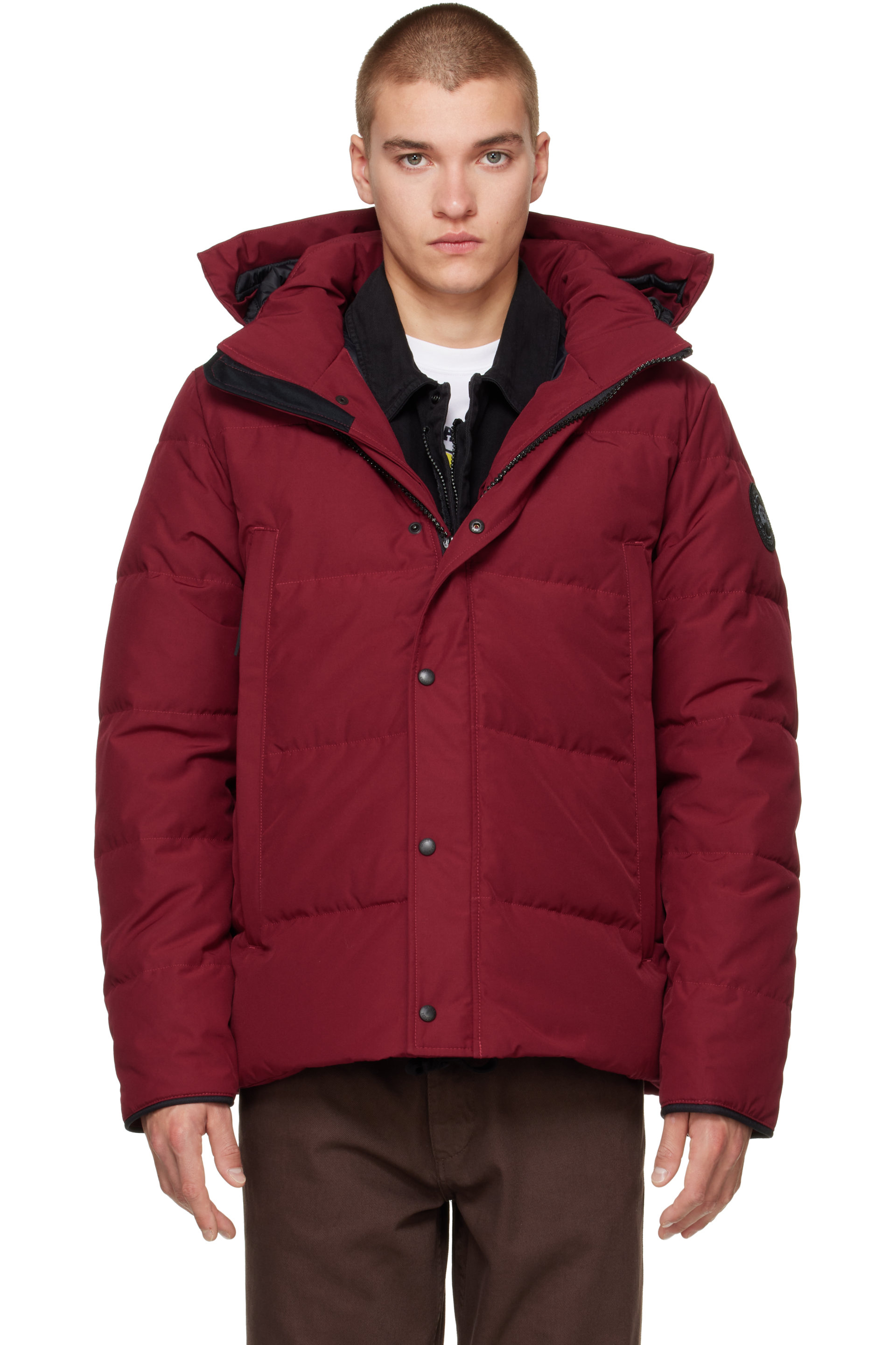 Canada Goose - 酒红色 Black Disc' Wyndham Parka 羽绒夹克