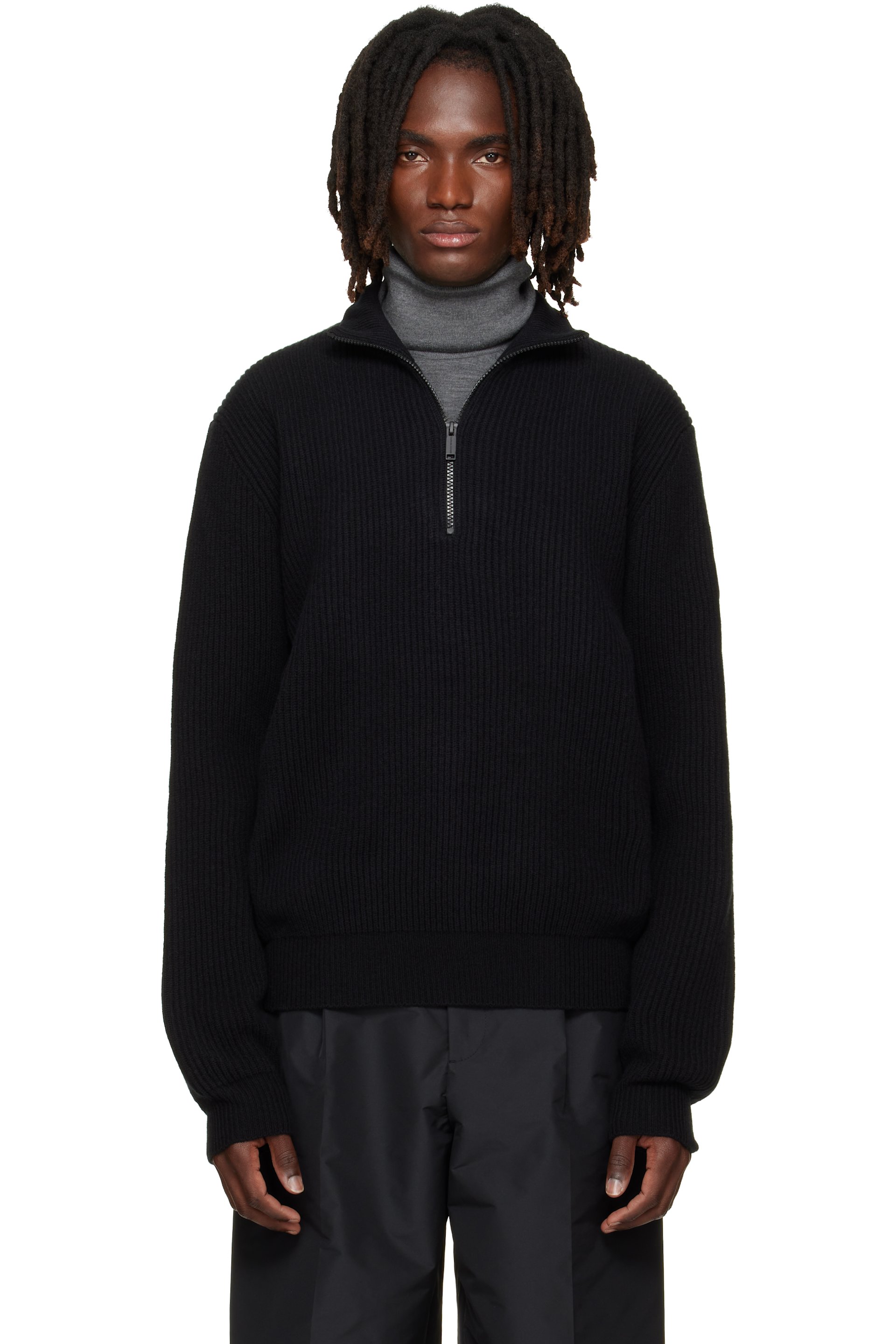Canada Goose - Black Mckinney Knit Quarter Zip Sweater