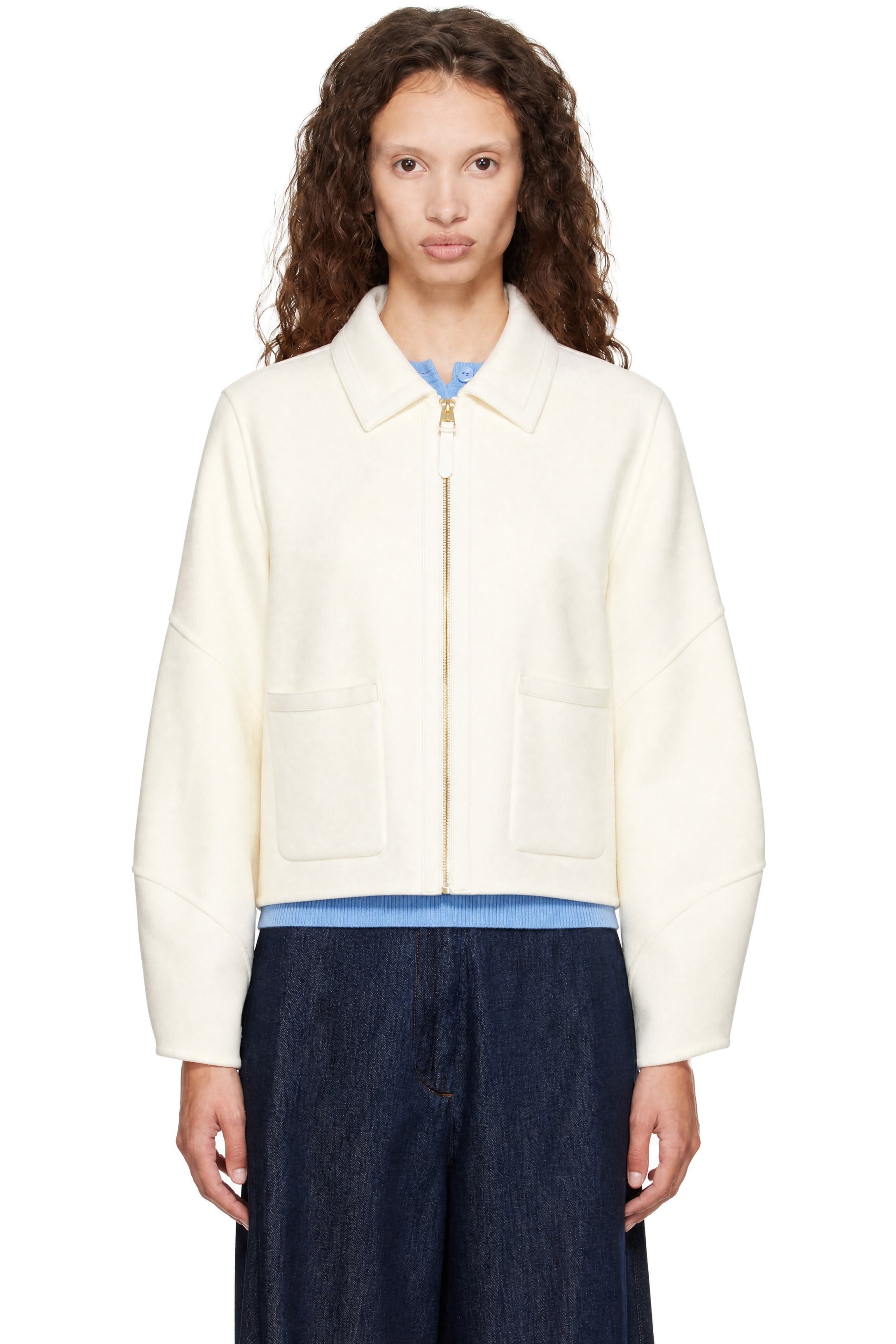 MACKAGE - Off-White SOLANA Double-Face Wool Balloon Sleeved Short Jacket