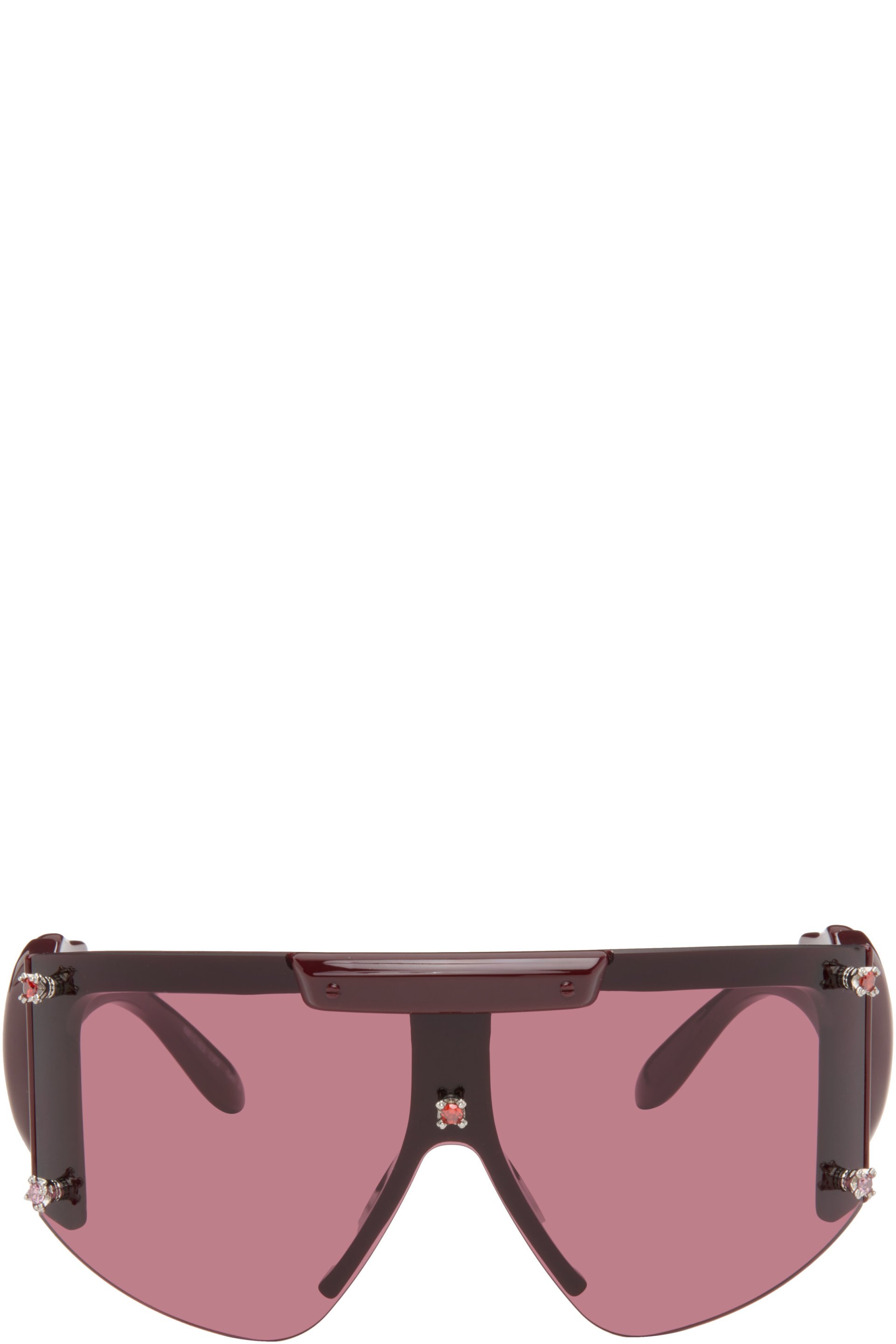 Ottolinger - Burgundy Gem-Stud Knotted Sunglasses