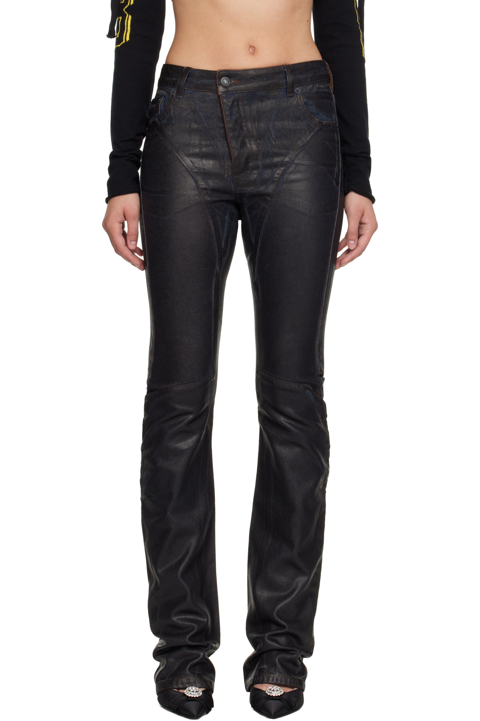 Ottolinger - Brown Glazed Curve Jeans