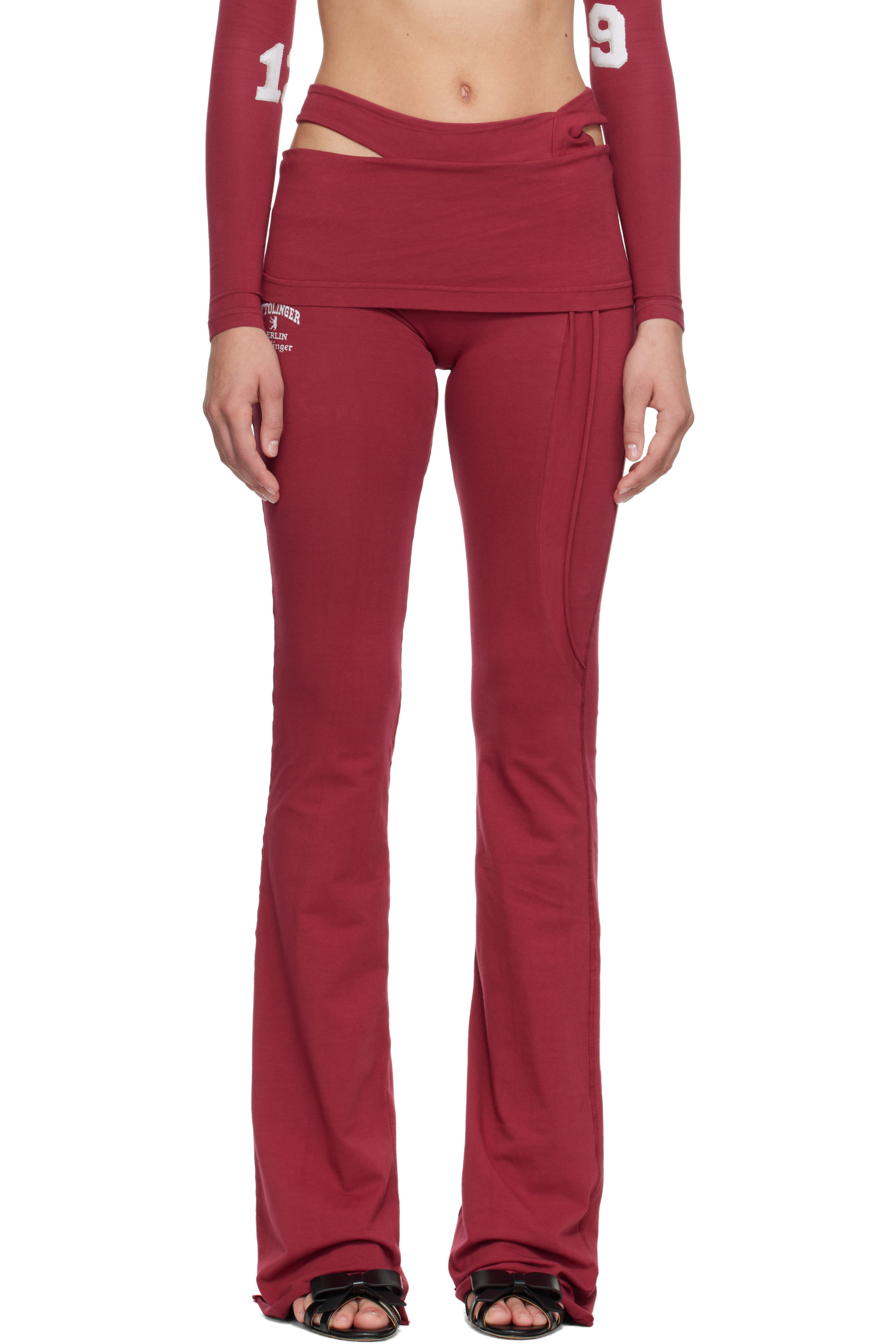 Ottolinger - Red Drop-Fold Otto Leggings