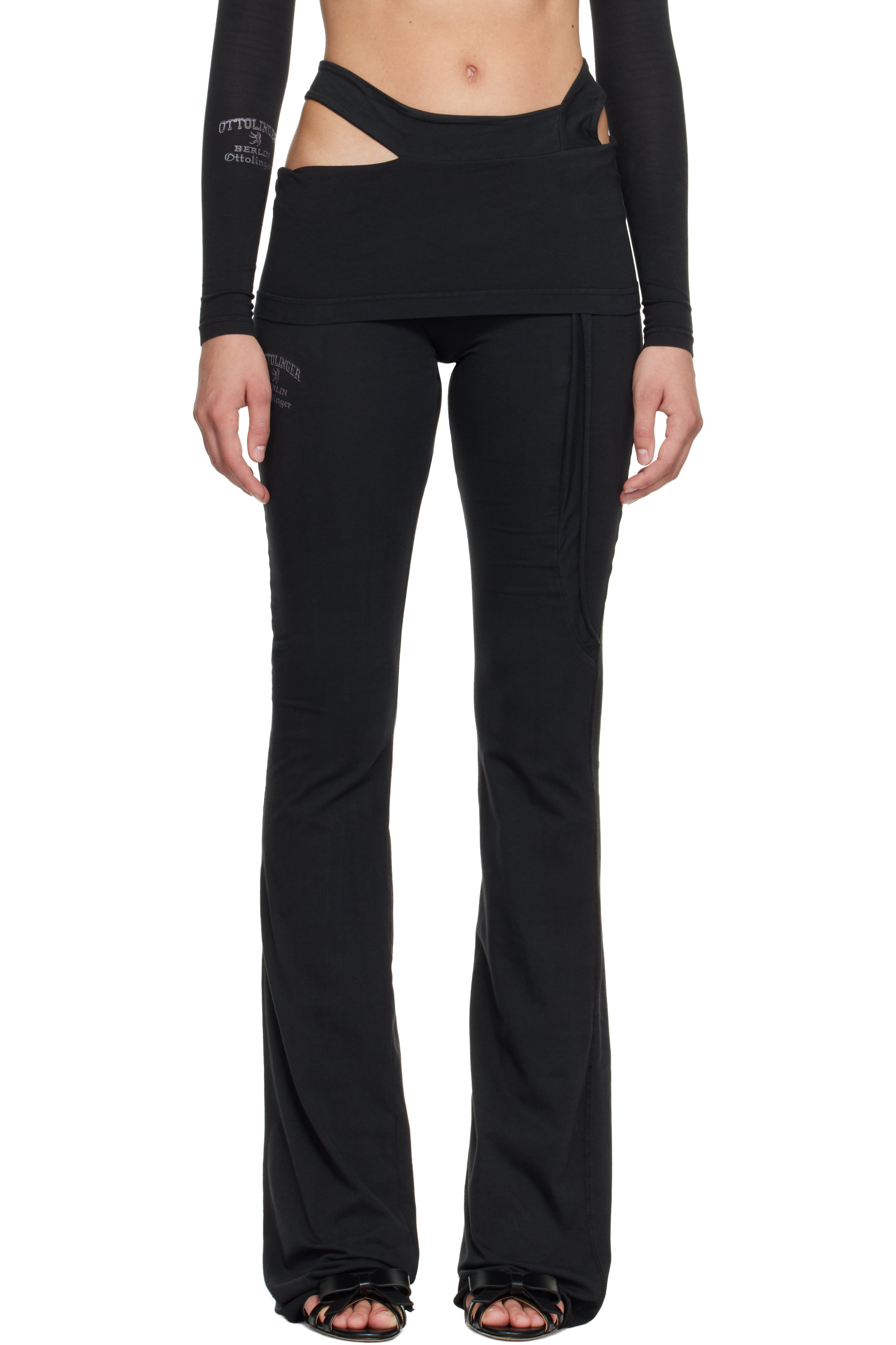 Ottolinger - Black Drop-Fold Otto Leggings