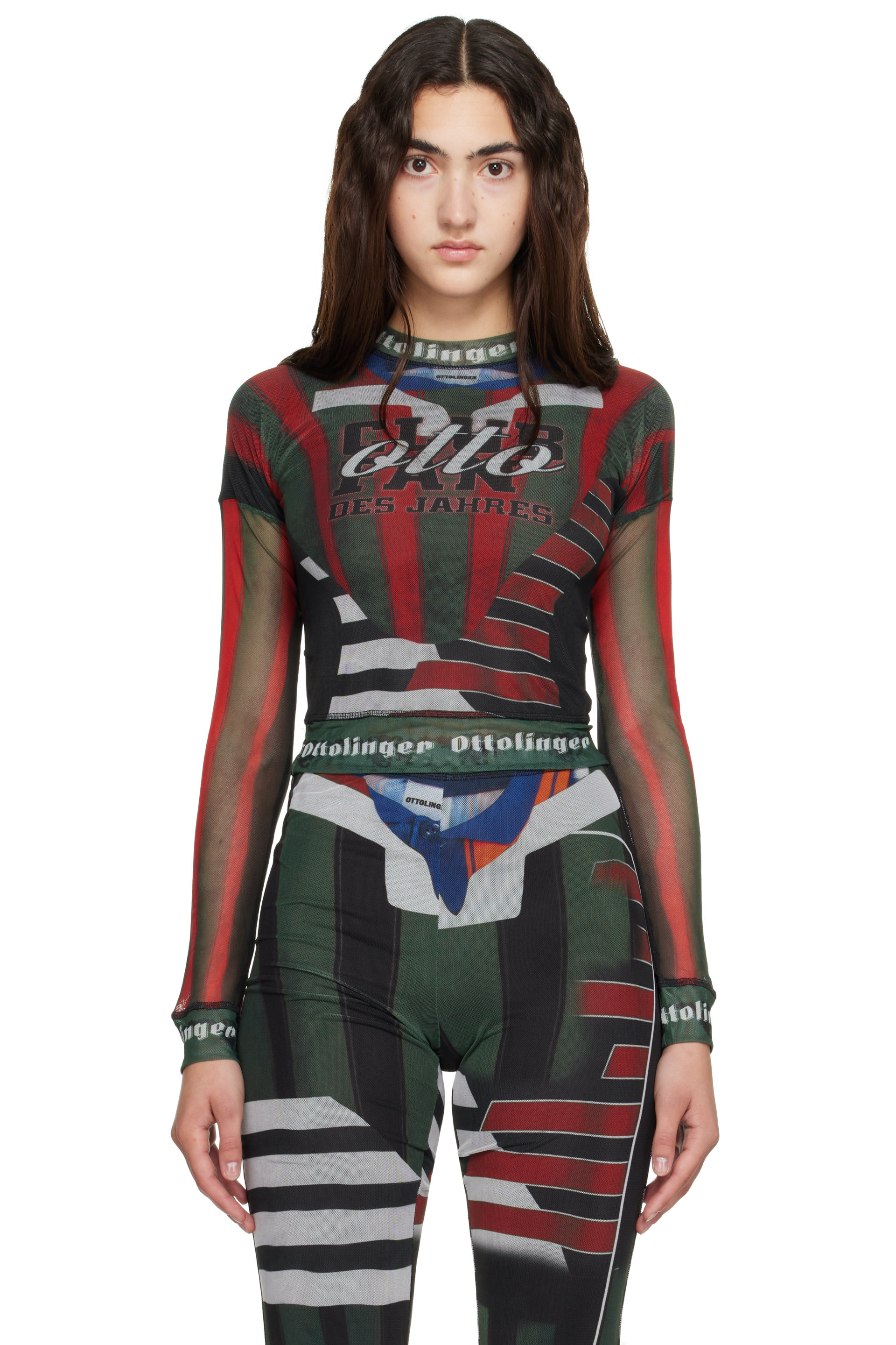 Ottolinger - Multicolor Mesh Longsleeve T-shirt