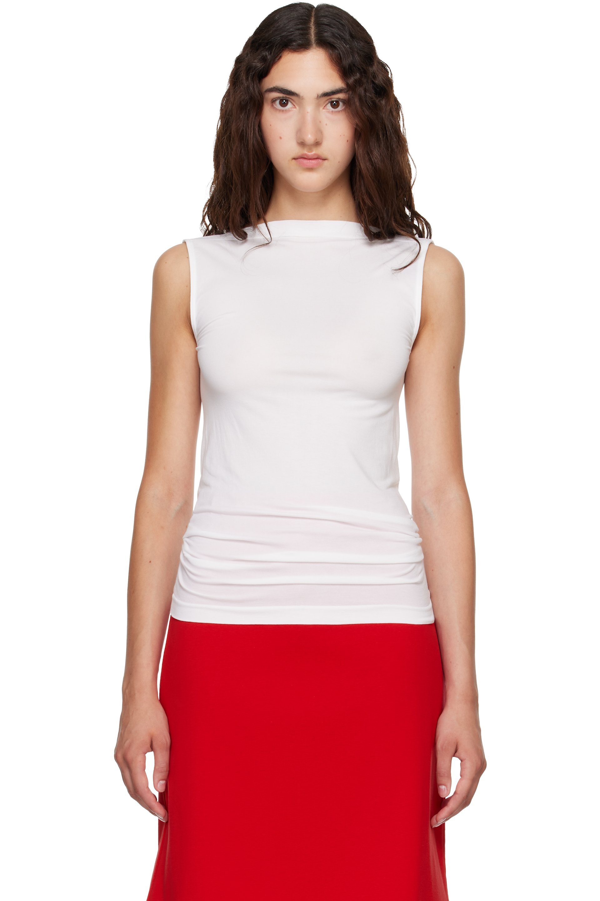 Wolford - White Aurora Sleeveless Tank Top