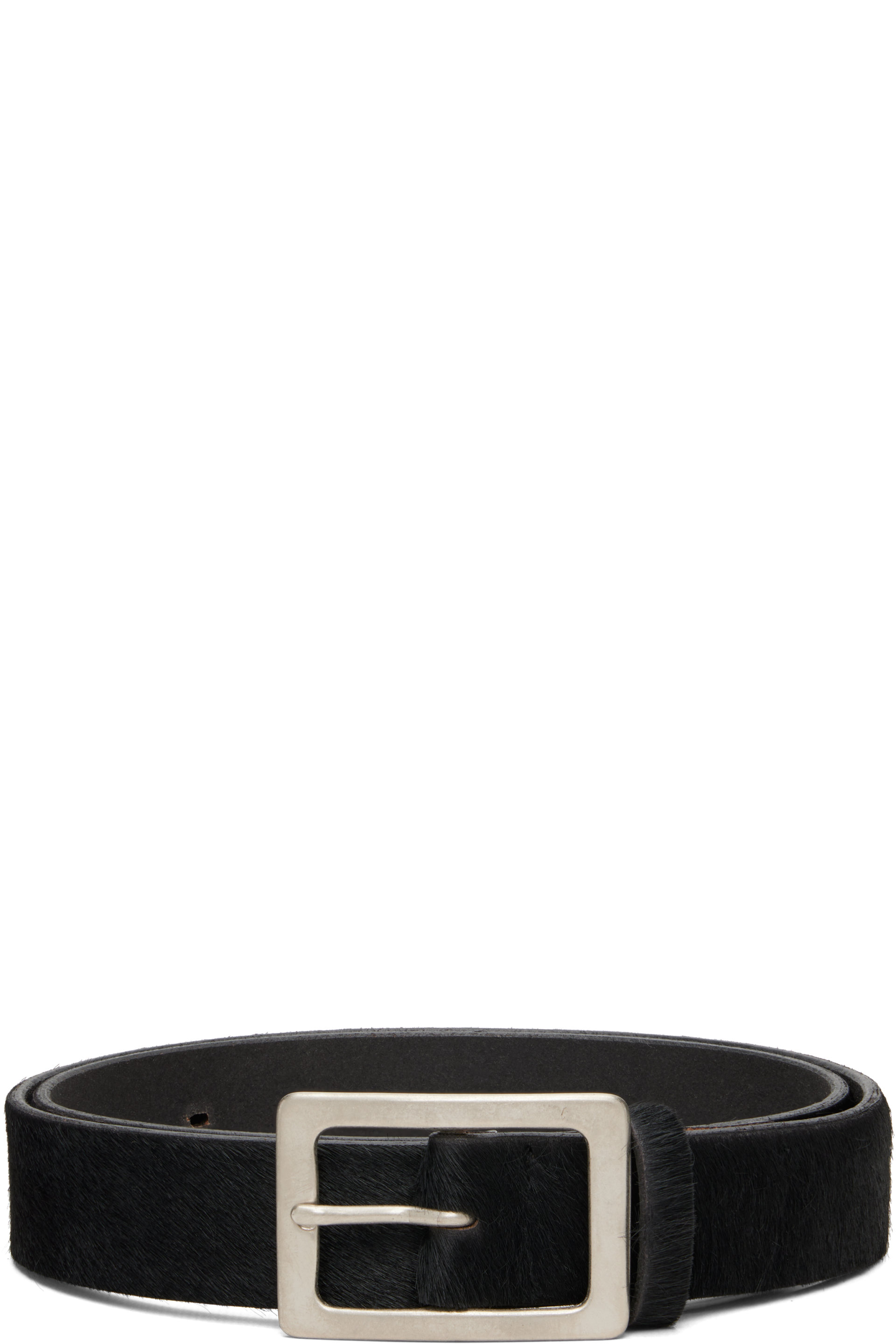 Neighborhood - Black Hair-On Leather Belt