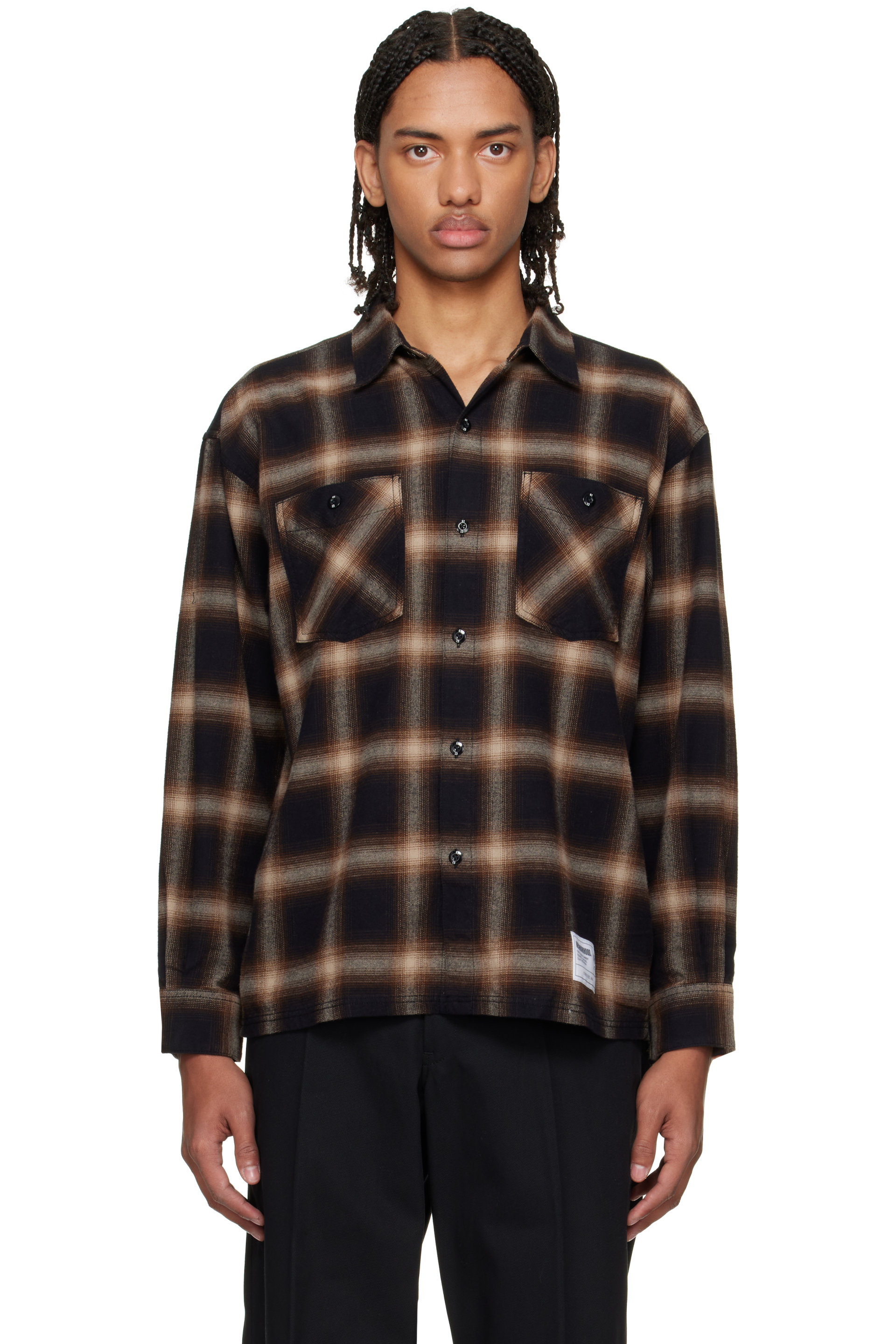 Neighborhood - Brown 'Hombre' Check LS Shirt