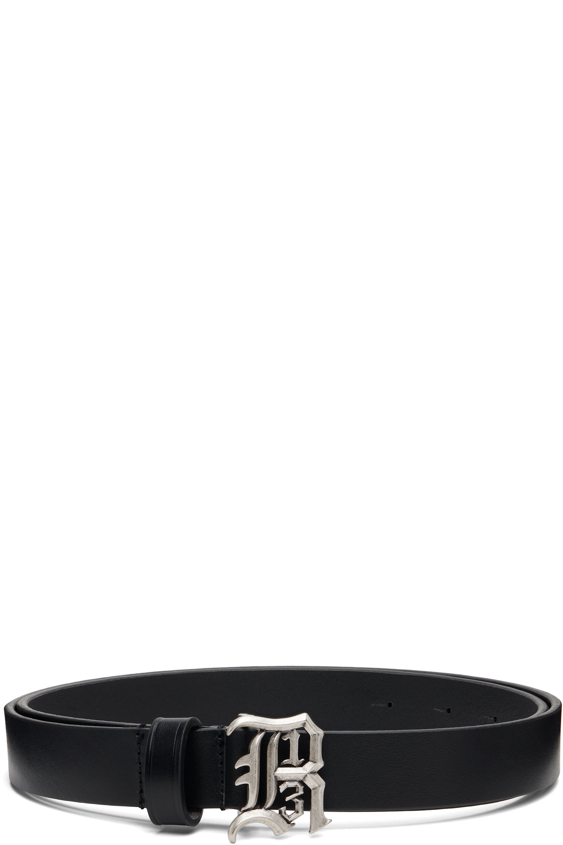 R13 - Ceinture mince noire à logo