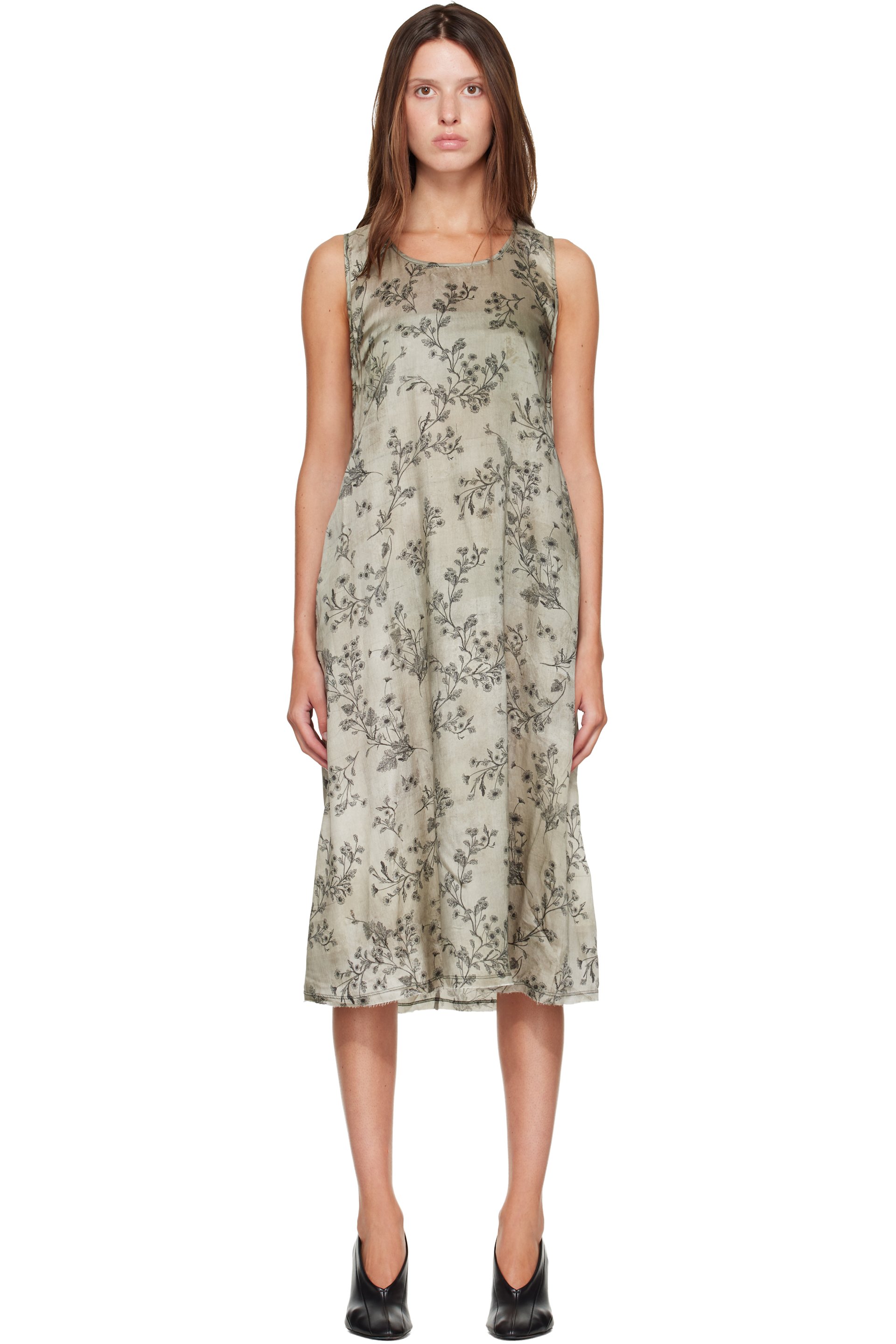 R13 - Green Sleeveless Midi Dress