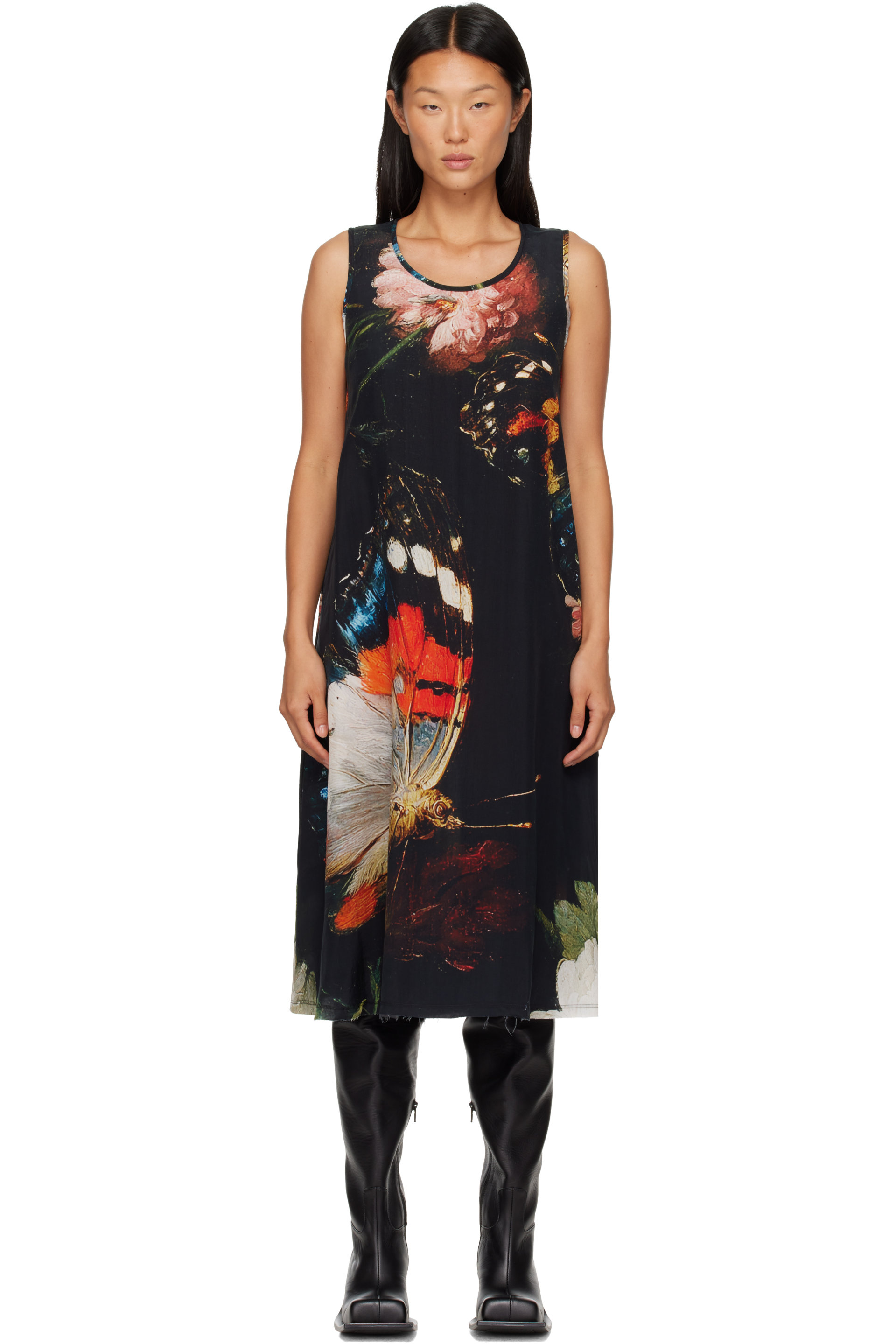 R13 - Black Sleeveless Midi Dress