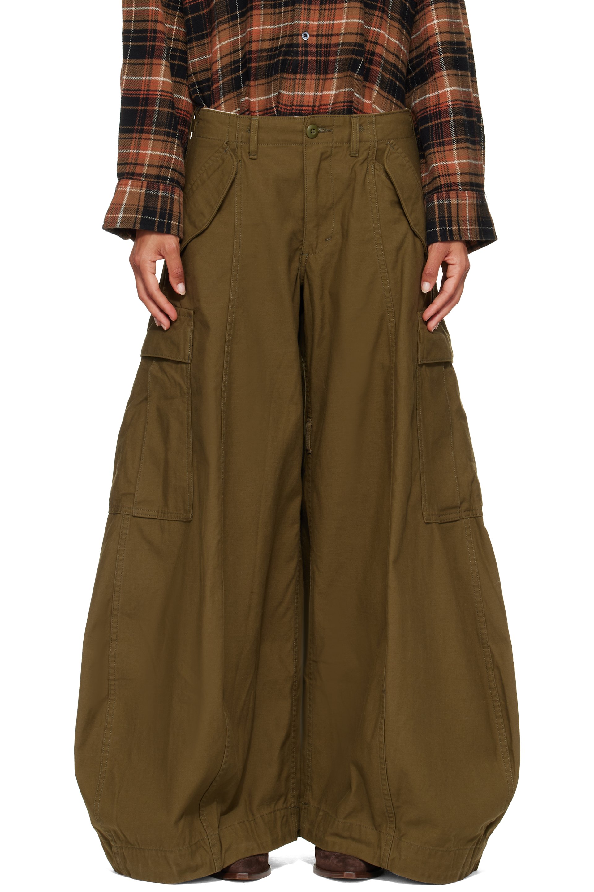 R13 - Khaki Siouxsie Field Cargo Jeans